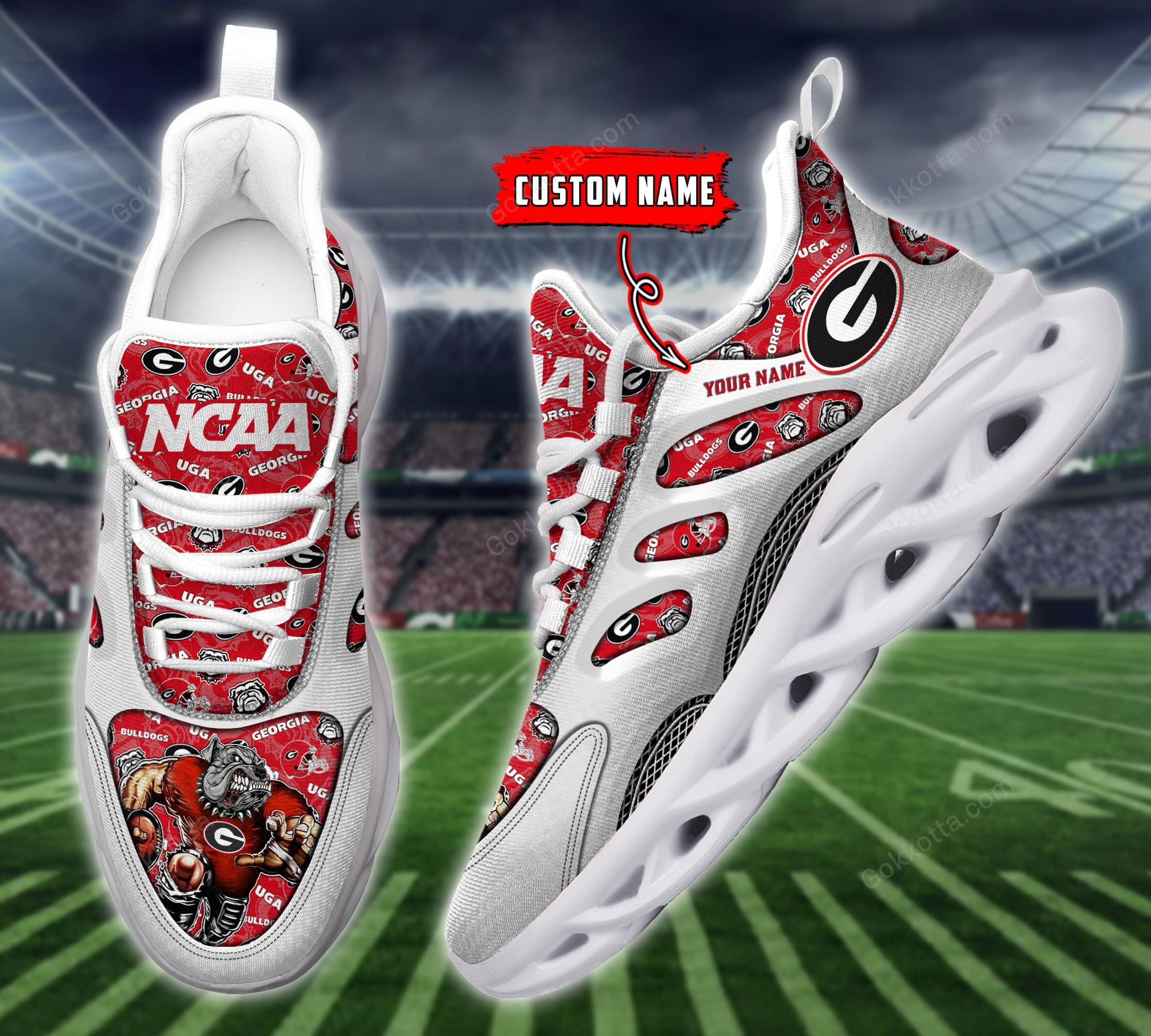 Georgia Bulldogs Personalized Max Soul Shoes THS21100108 - Famjoys Georgia Bulldogs Personalized Max Soul Shoes THS21100108 - Famjoys