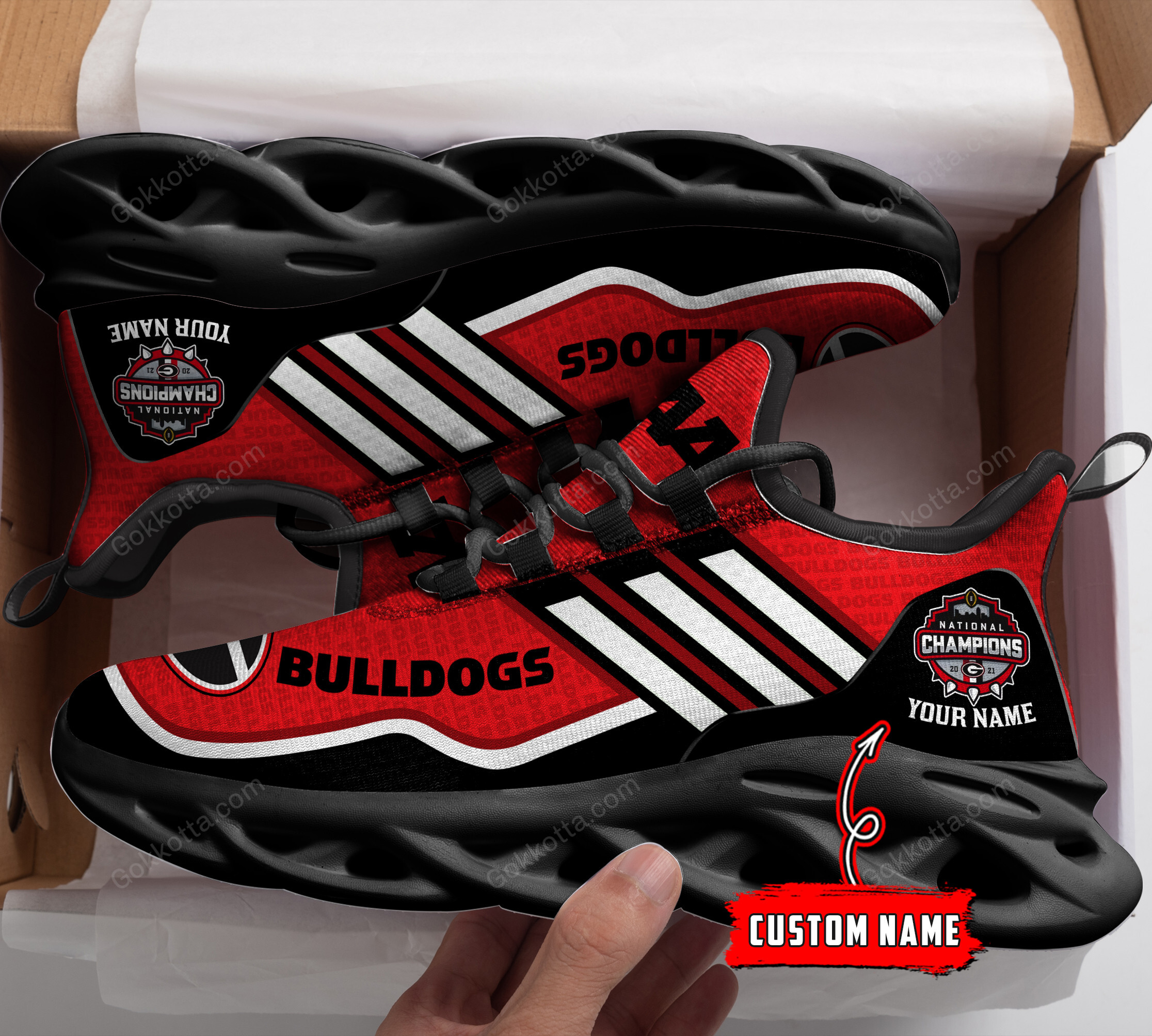 Georgia Bulldogs Personalized Max Soul Shoes THS22011101 - Famjoys Georgia Bulldogs Personalized Max Soul Shoes THS22011101 - Famjoys