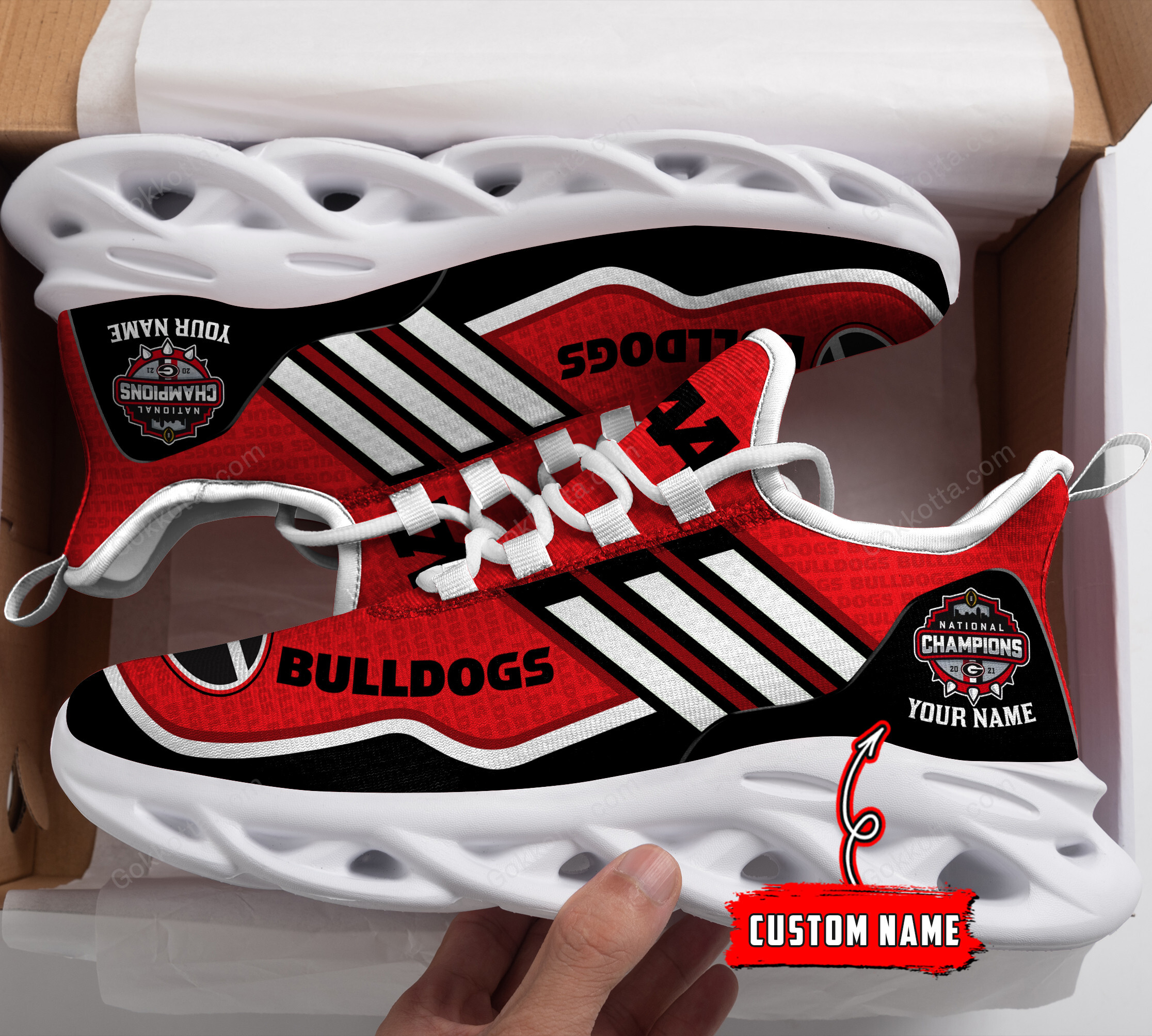 Georgia Bulldogs Personalized Max Soul Shoes THS22011101 - Famjoys Georgia Bulldogs Personalized Max Soul Shoes THS22011101 - Famjoys