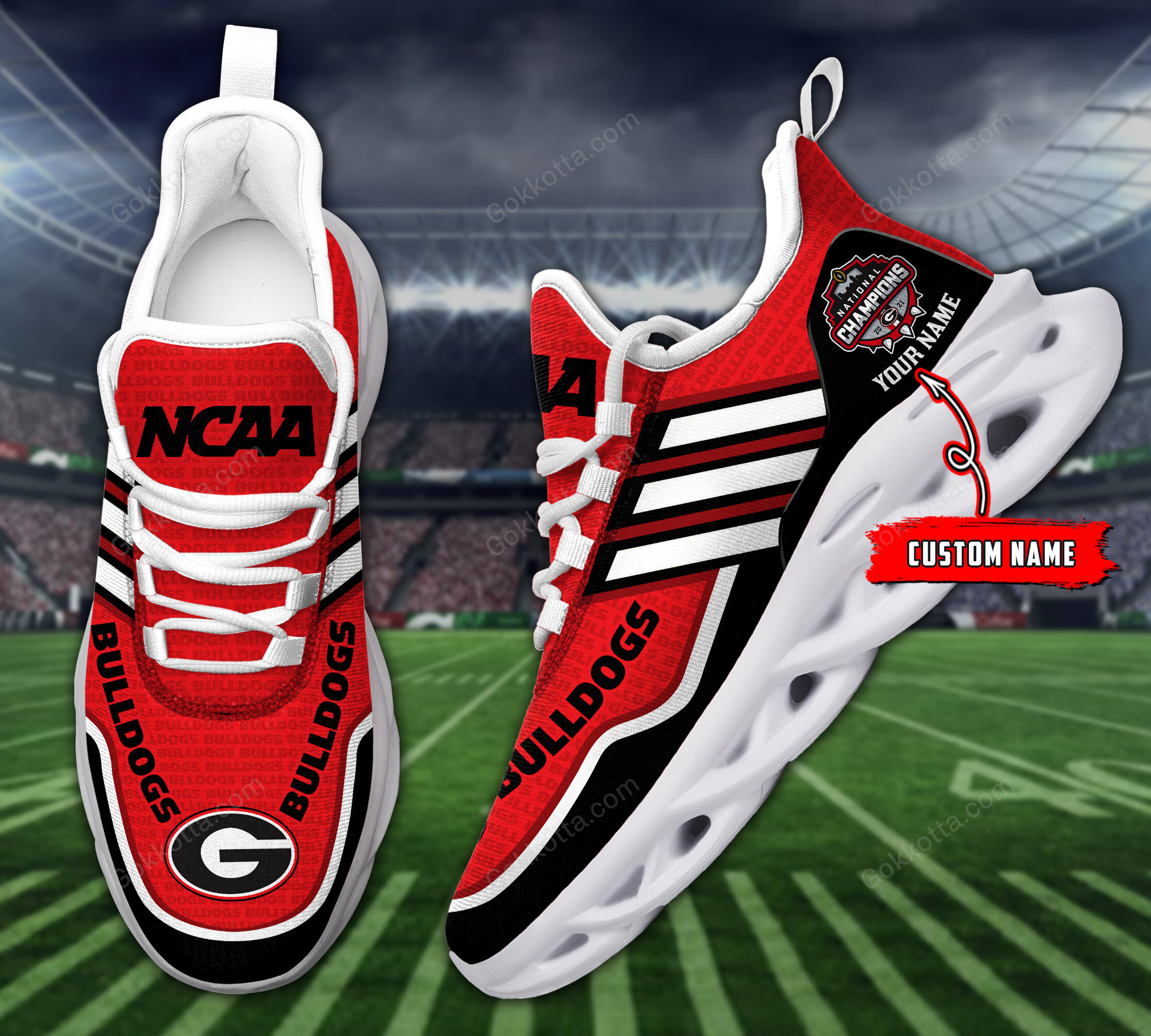 Georgia Bulldogs Personalized Max Soul Shoes THS22011101 - Famjoys Georgia Bulldogs Personalized Max Soul Shoes THS22011101 - Famjoys