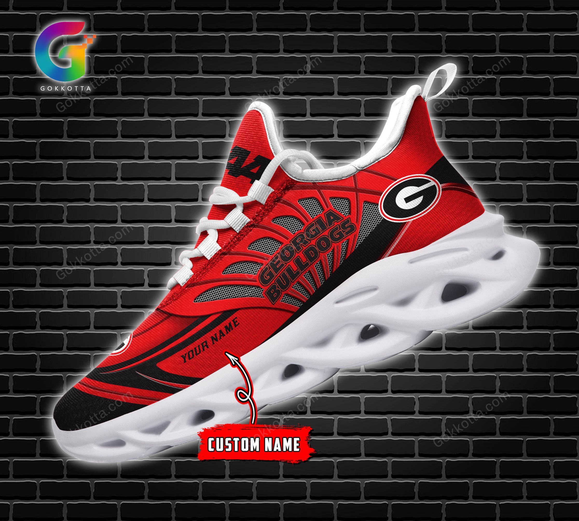 Georgia Bulldogs Personalized Max Soul Shoes THSM821102209 - Famjoys Georgia Bulldogs Personalized Max Soul Shoes THSM821102209 - Famjoys