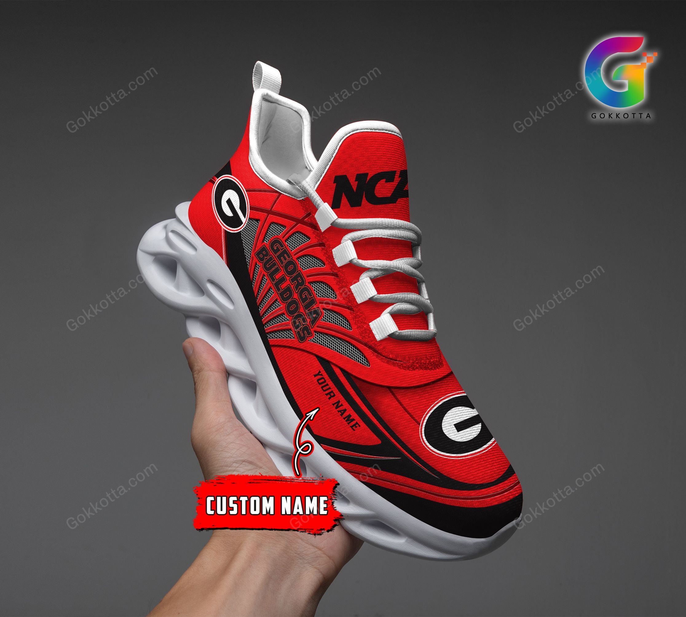 Georgia Bulldogs Personalized Max Soul Shoes THSM821102209 - Famjoys Georgia Bulldogs Personalized Max Soul Shoes THSM821102209 - Famjoys