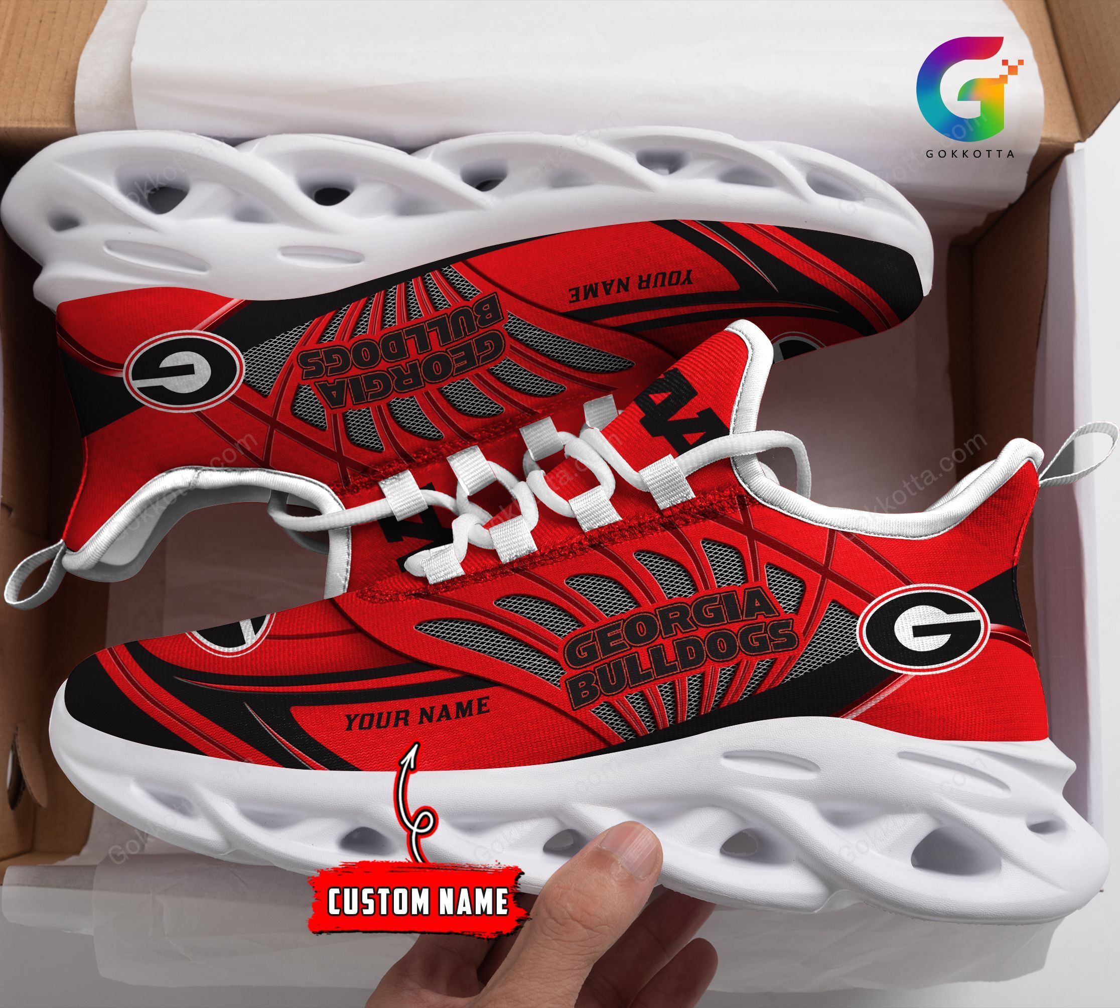 Georgia Bulldogs Personalized Max Soul Shoes THSM821102209 - Famjoys Georgia Bulldogs Personalized Max Soul Shoes THSM821102209 - Famjoys