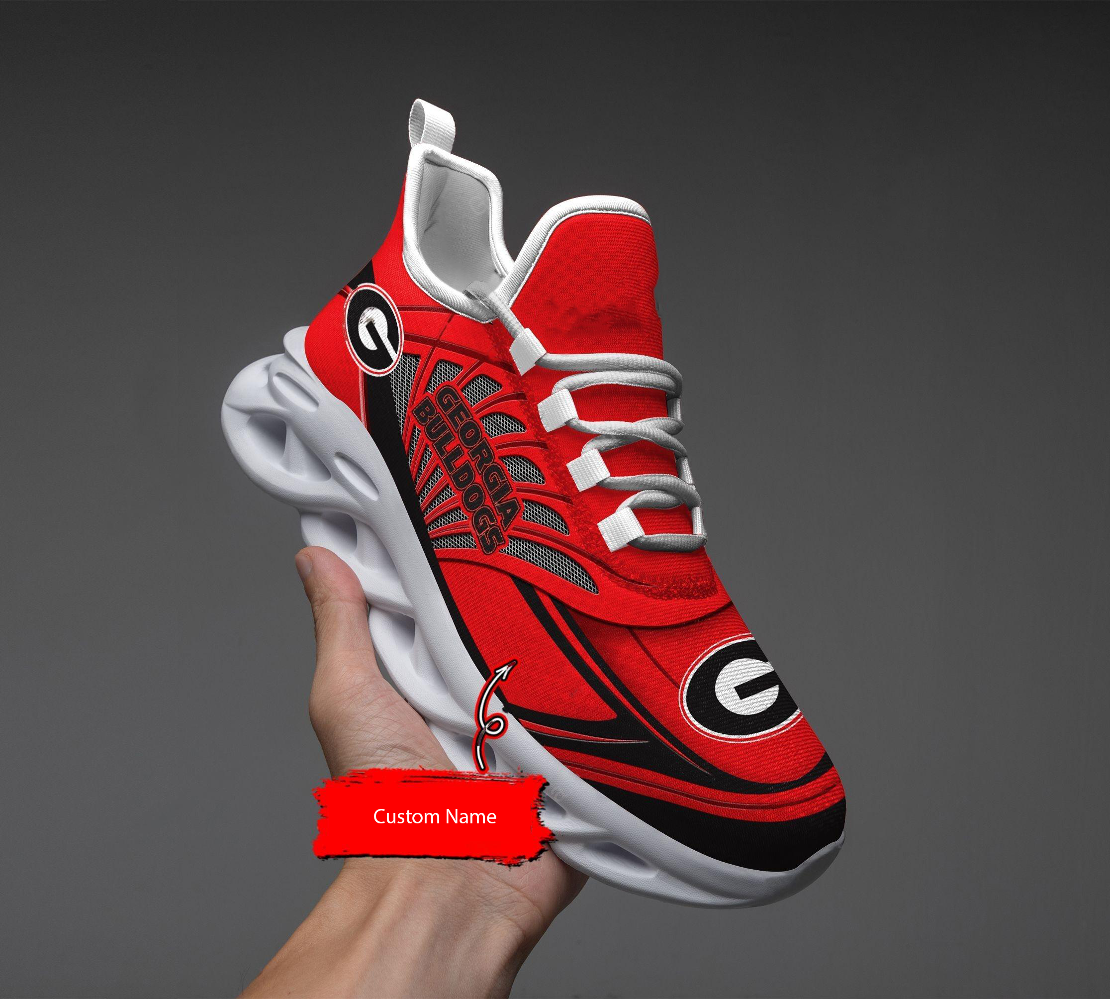 Georgia Bulldogs Personalized Max Soul Shoes THSM821102209 - Famjoys Georgia Bulldogs Personalized Max Soul Shoes THSM821102209 - Famjoys