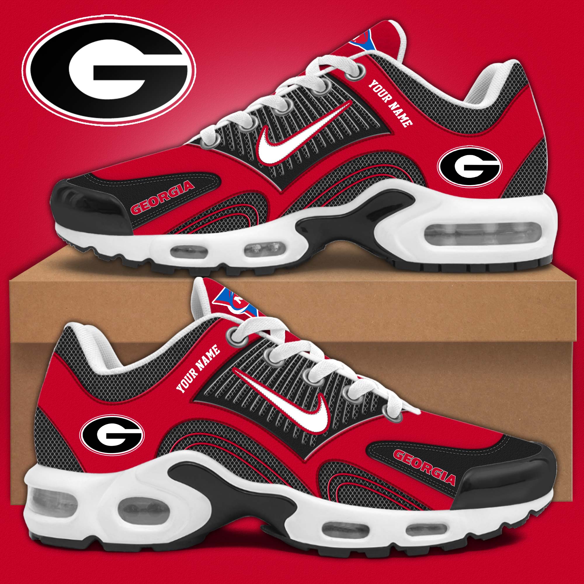 Georgia Bulldogs Personalized Shoes - Famjoys Georgia Bulldogs Personalized Shoes - Famjoys