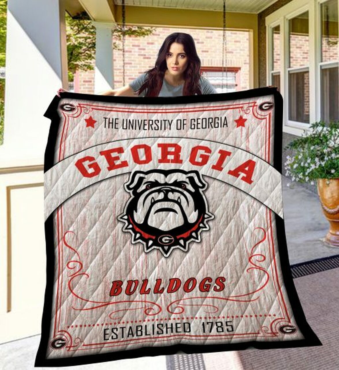 Georgia Bulldogs Quilt Blanket #863 - Famjoys Georgia Bulldogs Quilt Blanket #863 - Famjoys