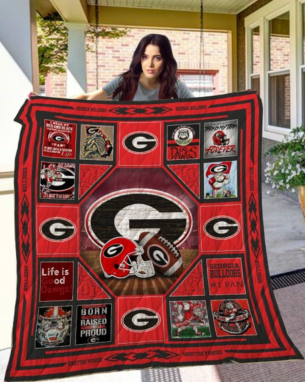 Georgia Bulldogs Quilt Blanket #865 - Famjoys Georgia Bulldogs Quilt Blanket #865 - Famjoys