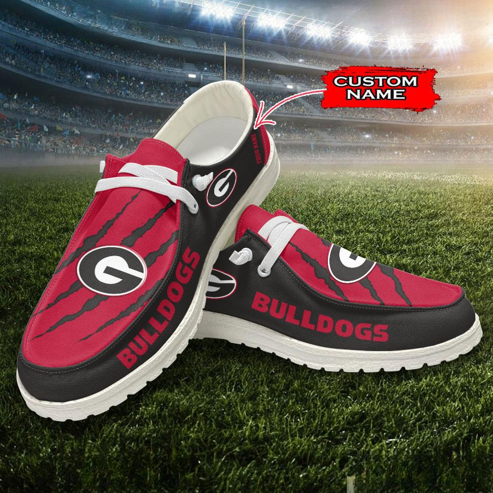 Georgia Bulldogs Scratch Hey Dude Shoes - Famjoys Georgia Bulldogs Scratch Hey Dude Shoes - Famjoys