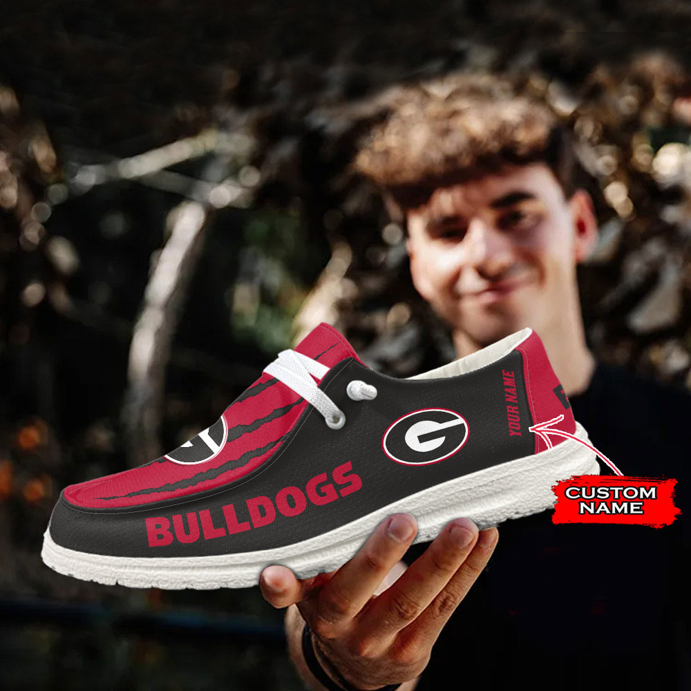 Georgia Bulldogs Scratch Hey Dude Shoes - Famjoys Georgia Bulldogs Scratch Hey Dude Shoes - Famjoys