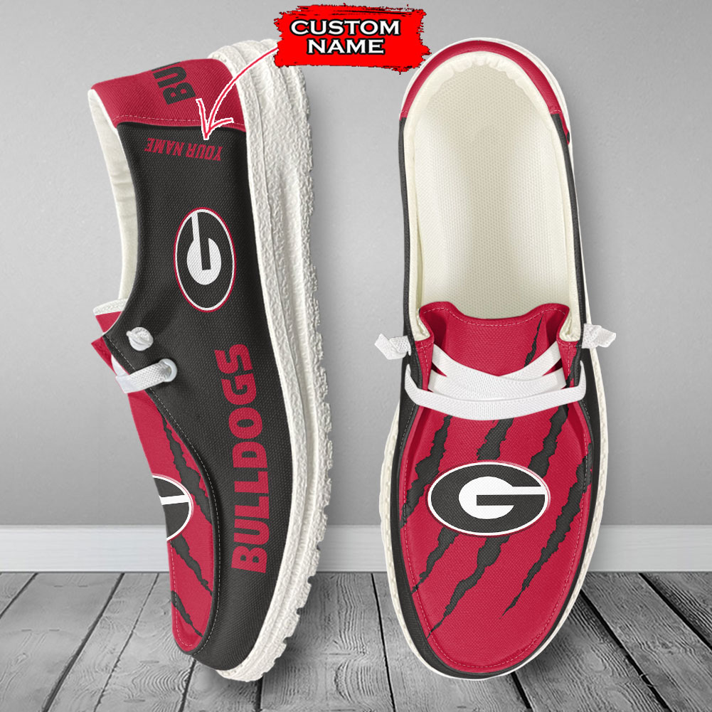Georgia Bulldogs Scratch Hey Dude Shoes - Famjoys Georgia Bulldogs Scratch Hey Dude Shoes - Famjoys
