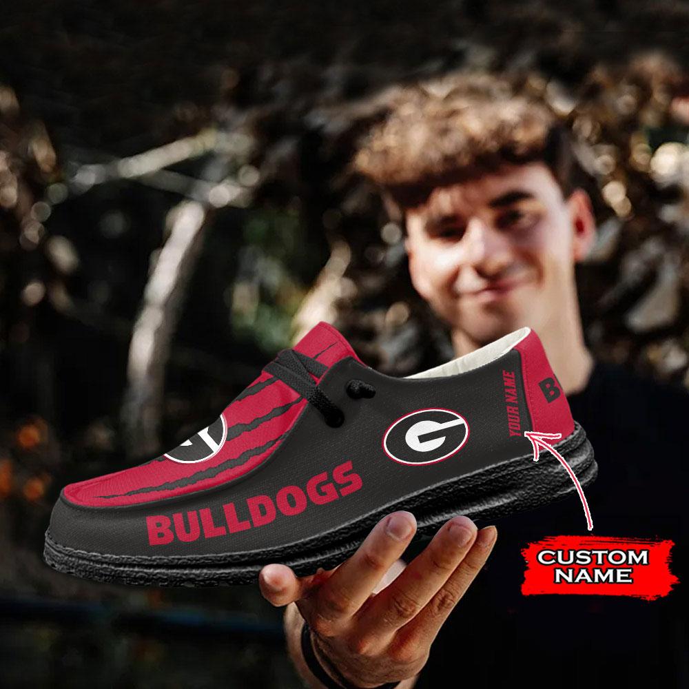 Georgia Bulldogs Scratch Hey Dude Shoes - Famjoys Georgia Bulldogs Scratch Hey Dude Shoes - Famjoys