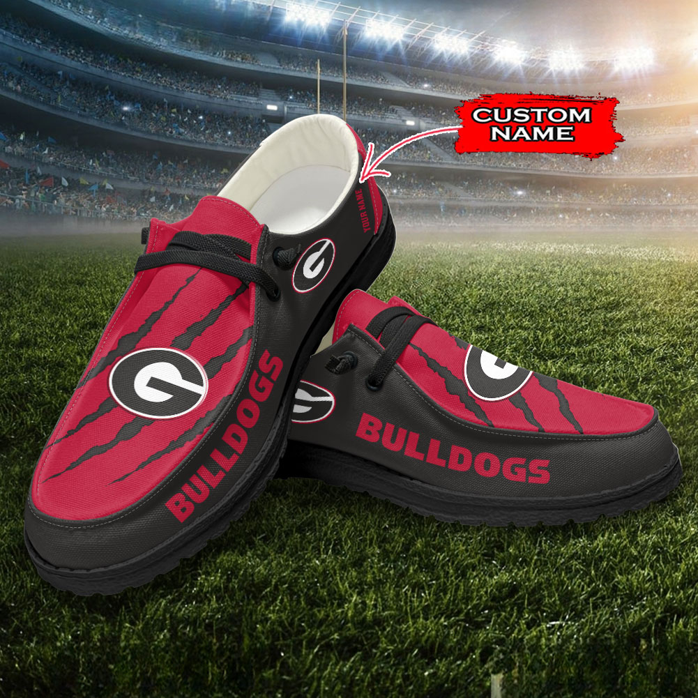 Georgia Bulldogs Scratch Hey Dude Shoes - Famjoys Georgia Bulldogs Scratch Hey Dude Shoes - Famjoys