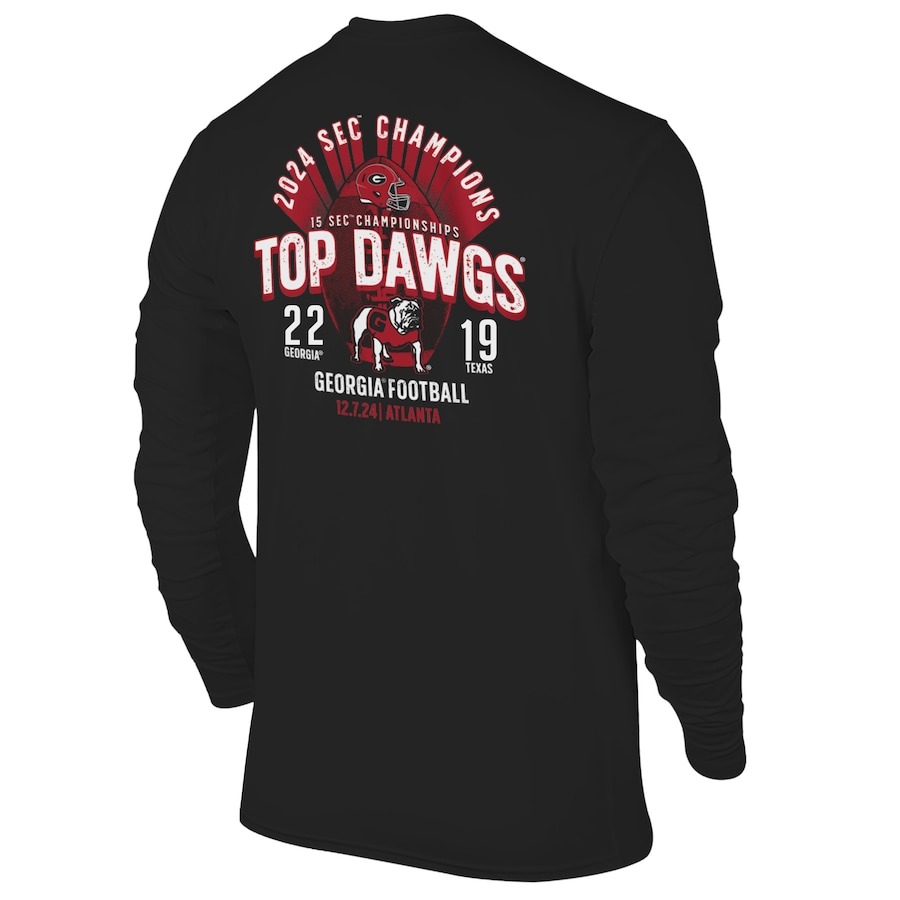 Georgia Bulldogs SEC Football Conference Champions Score Long Sleeve Shirt - Famjoys Georgia Bulldogs SEC Football Conference Champions Score Long Sleeve Shirt - Famjoys