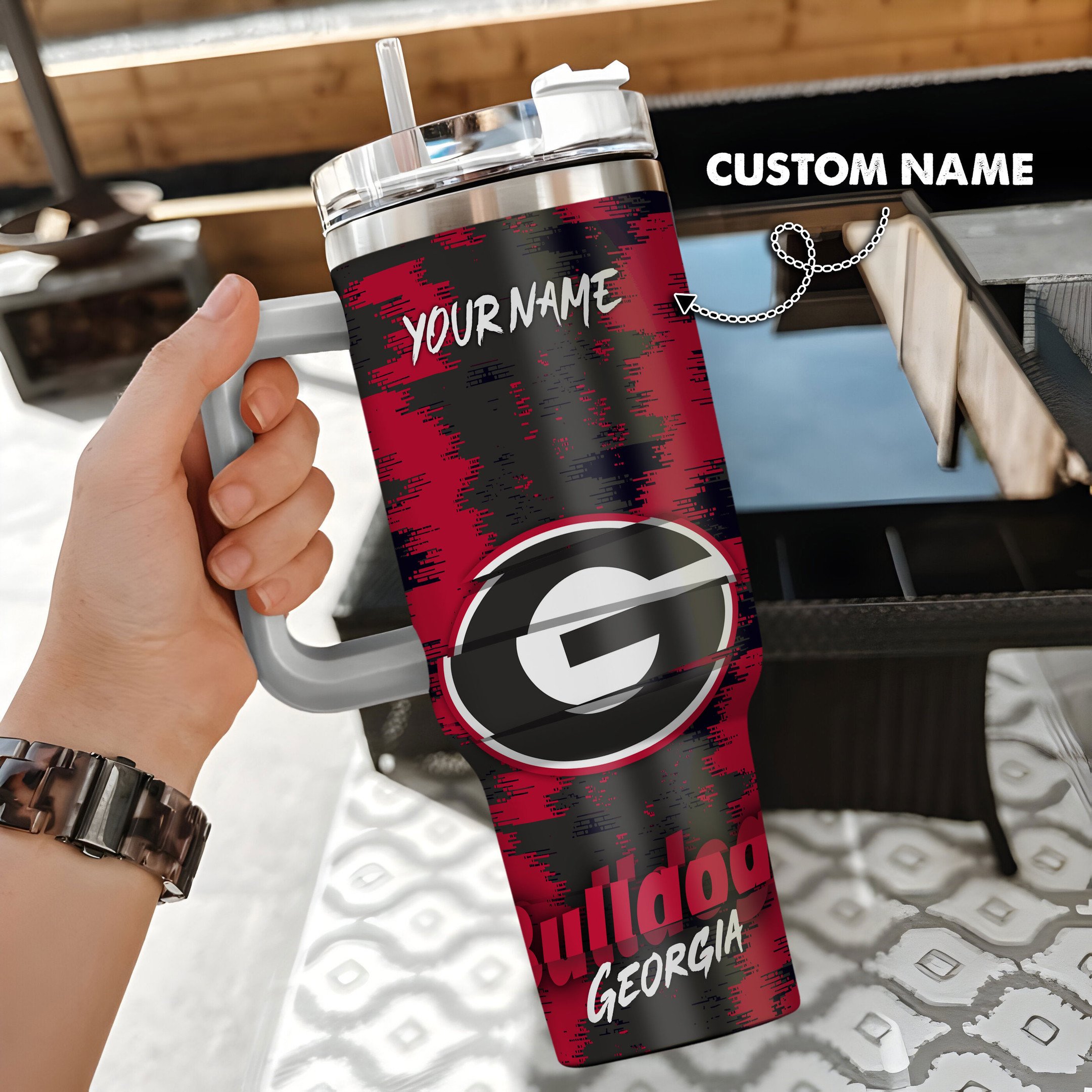 Georgia Bulldogs Stanley Tumbler - Famjoys Georgia Bulldogs Stanley Tumbler - Famjoys