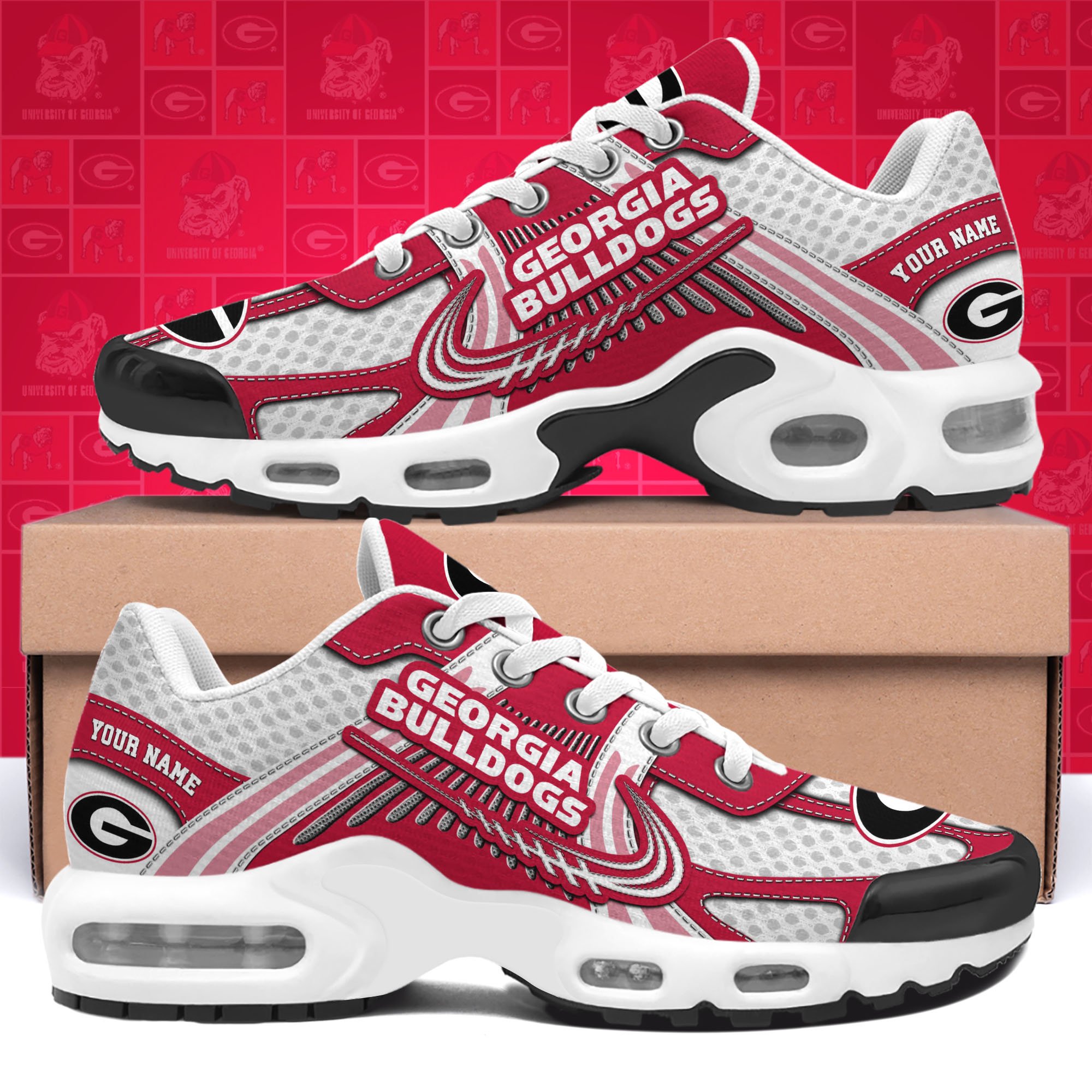 Georgia Bulldogs TN Shoes Custom Your Name, Sport Shoes, Gifts For Fans, Sport Gifts For Him ETRG-62360 - Famjoys Georgia Bulldogs TN Shoes Custom Your Name, Sport Shoes, Gifts For Fans, Sport Gifts For Him ETRG-62360 - Famjoys