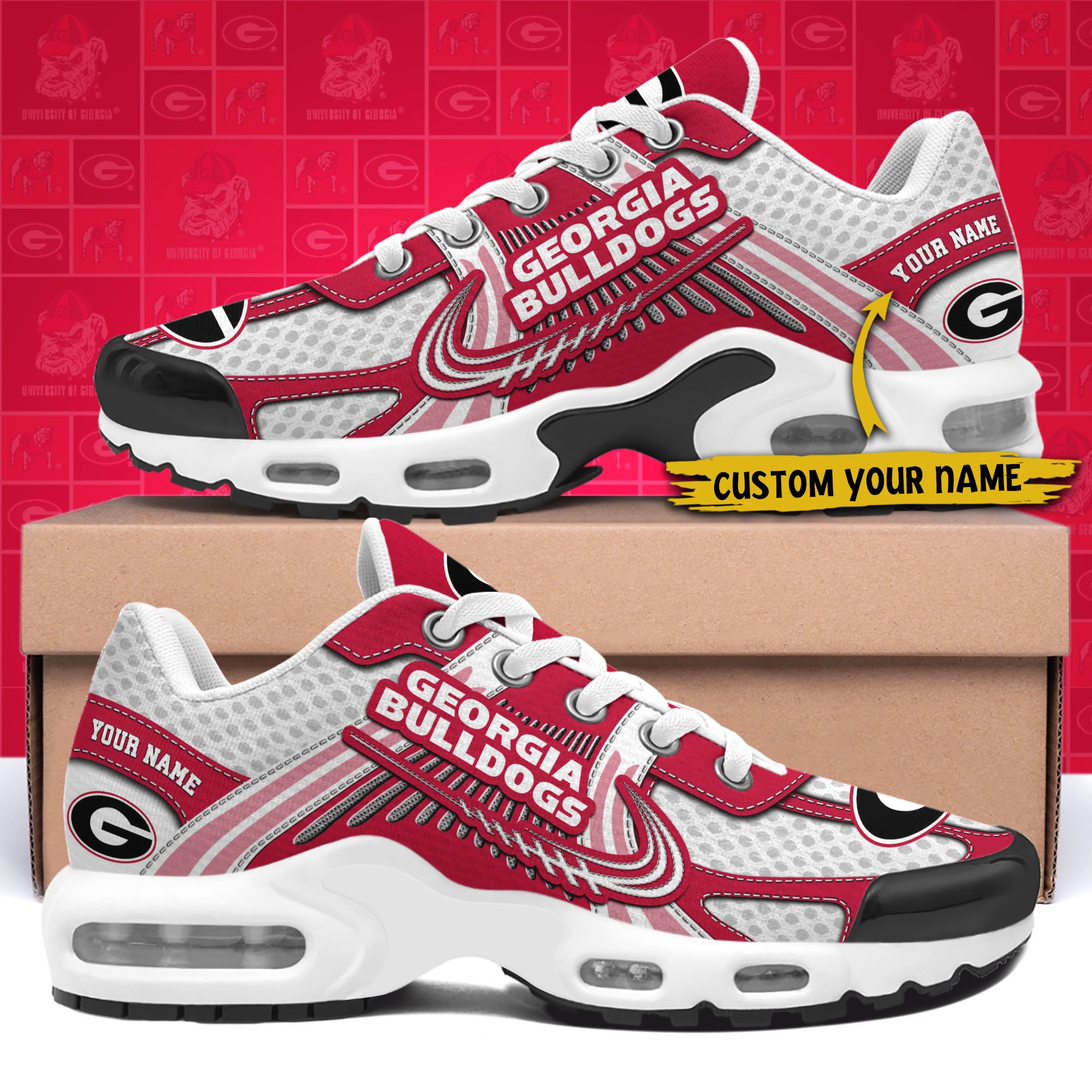 Georgia Bulldogs TN Shoes Custom Your Name, Sport Shoes, Gifts For Fans, Sport Gifts For Him ETRG-62360 - Famjoys Georgia Bulldogs TN Shoes Custom Your Name, Sport Shoes, Gifts For Fans, Sport Gifts For Him ETRG-62360 - Famjoys