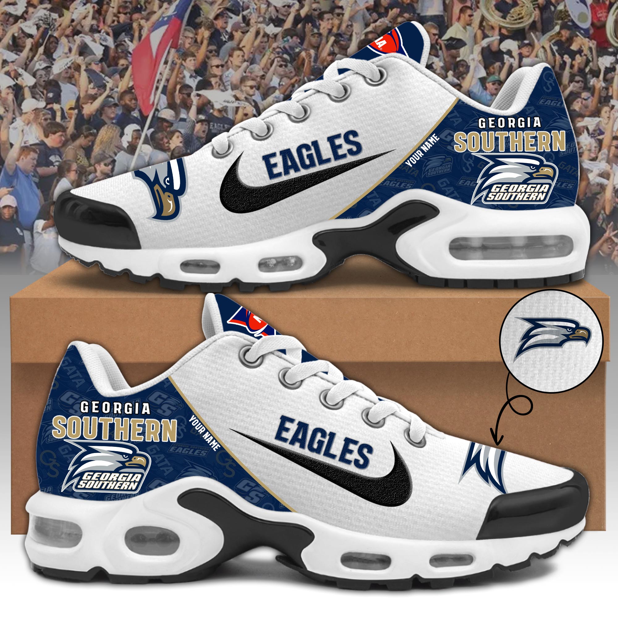 Georgia Southern Eagles Personalized Shoes - Famjoys Georgia Southern Eagles Personalized Shoes - Famjoys