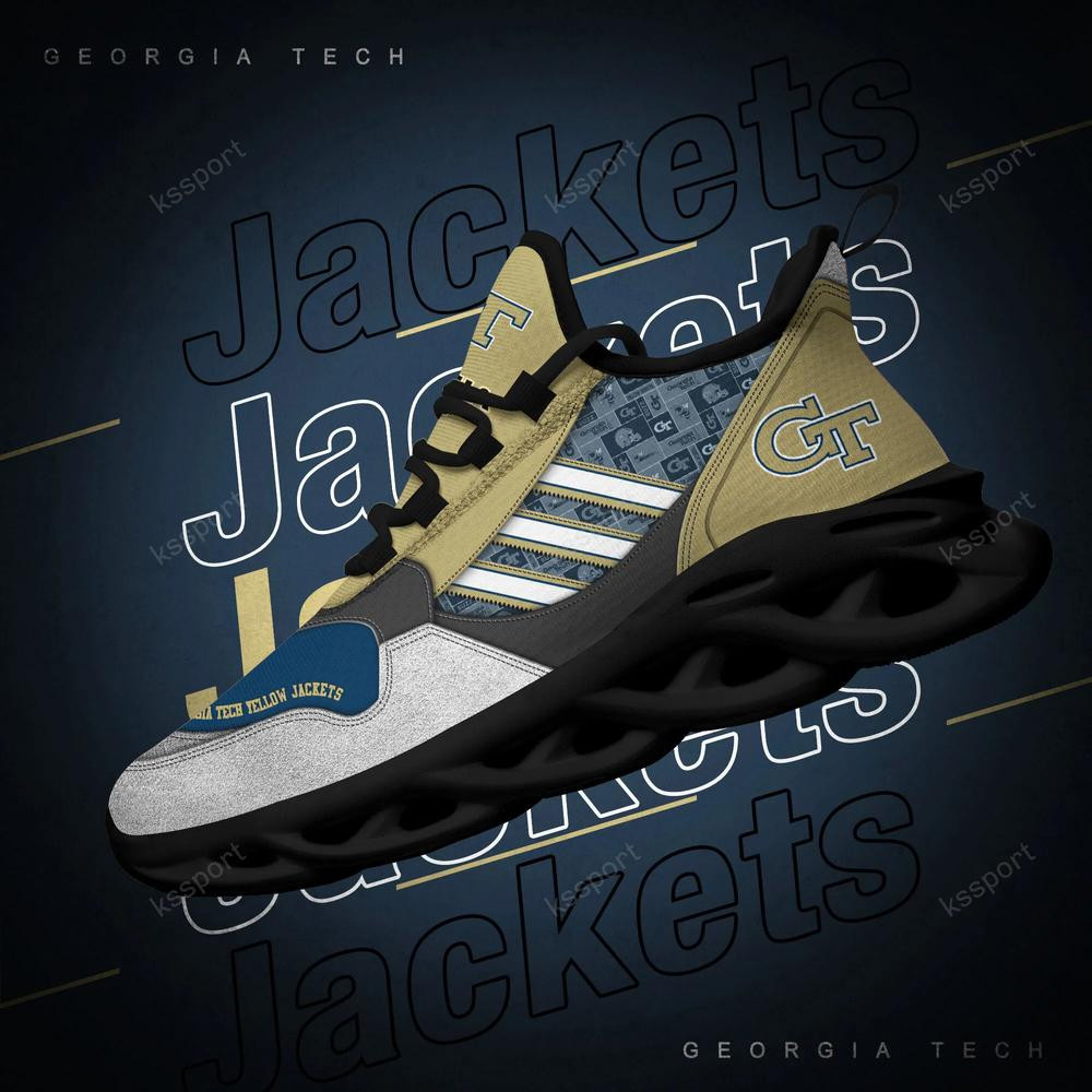 Georgia Tech Yellow Jackets Max Soul Clunky, Running Sneakers - Famjoys Georgia Tech Yellow Jackets Max Soul Clunky, Running Sneakers - Famjoys