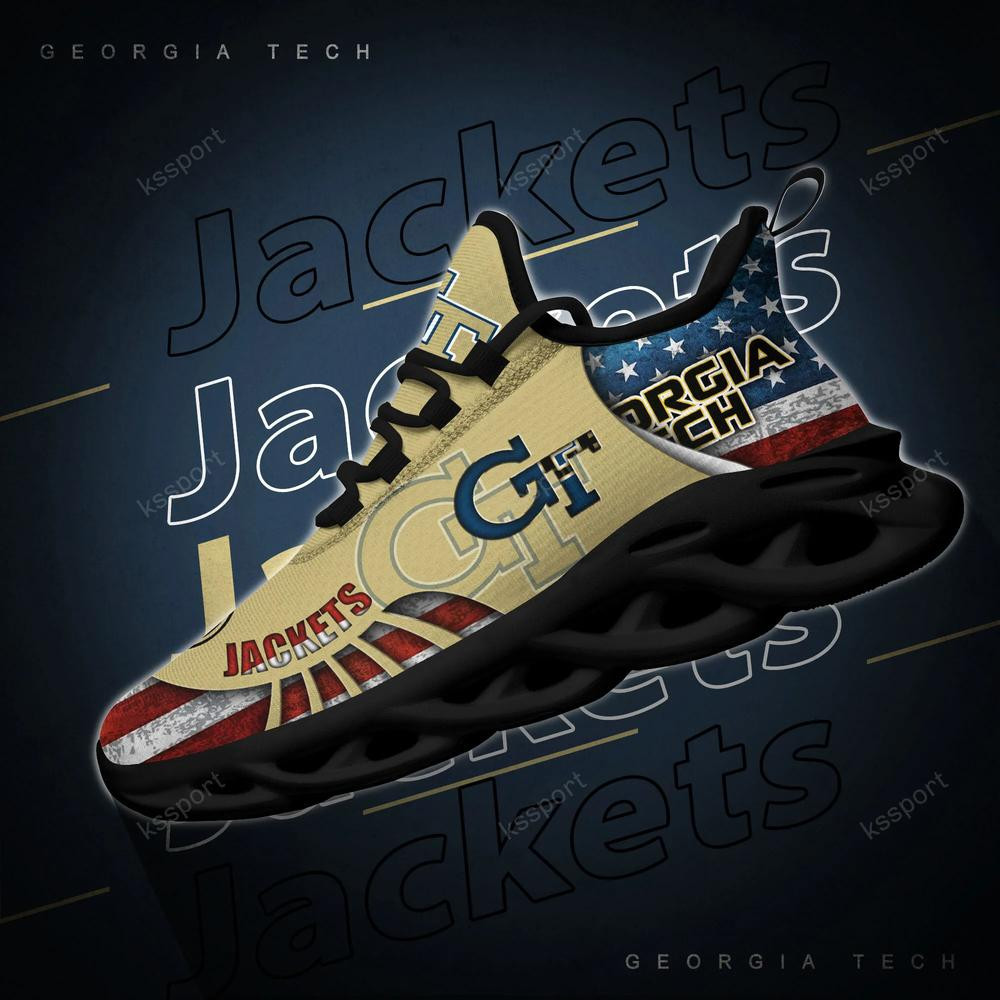 Georgia Tech Yellow Jackets Max Soul Clunky Shoes - Famjoys Georgia Tech Yellow Jackets Max Soul Clunky Shoes - Famjoys