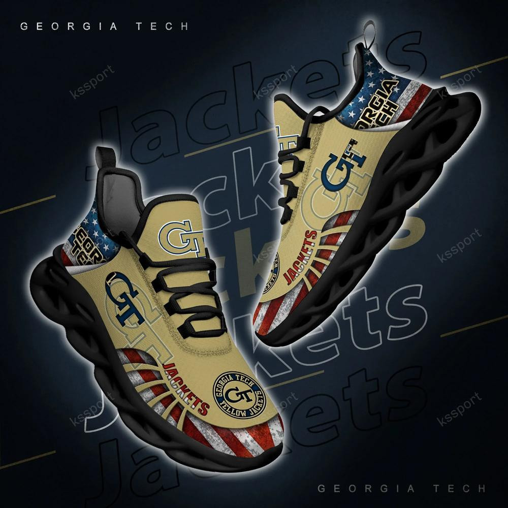 Georgia Tech Yellow Jackets Max Soul Clunky Shoes - Famjoys Georgia Tech Yellow Jackets Max Soul Clunky Shoes - Famjoys