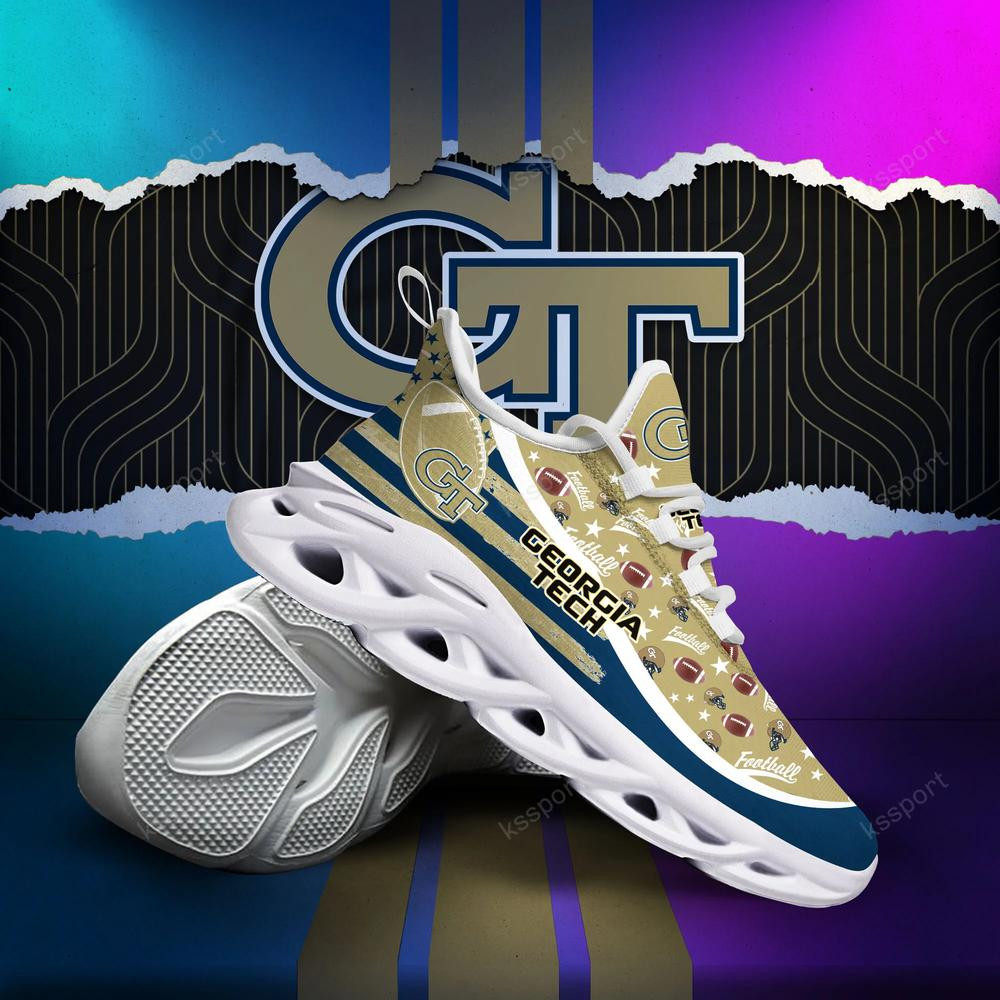Georgia Tech Yellow Jackets Max Soul Clunky Sneakers - Famjoys Georgia Tech Yellow Jackets Max Soul Clunky Sneakers - Famjoys