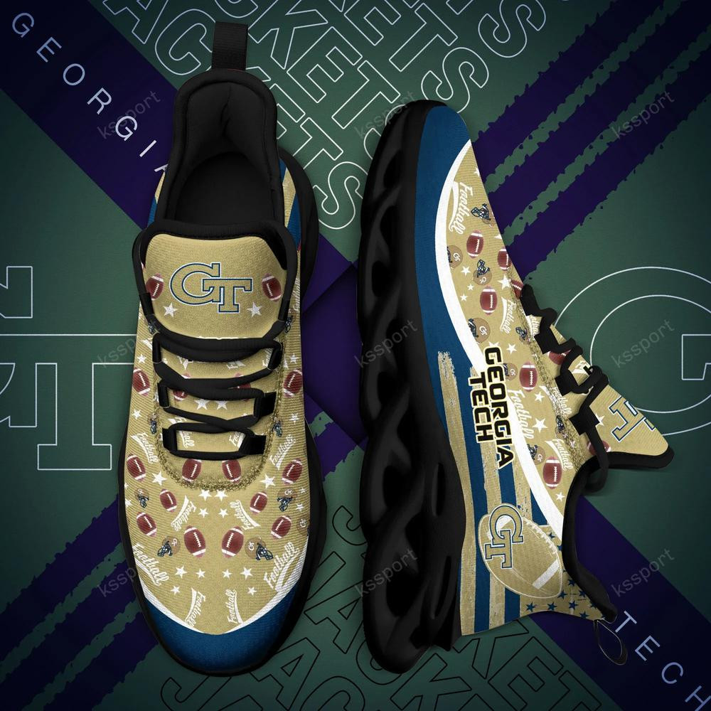 Georgia Tech Yellow Jackets Max Soul Clunky Sneakers - Famjoys Georgia Tech Yellow Jackets Max Soul Clunky Sneakers - Famjoys