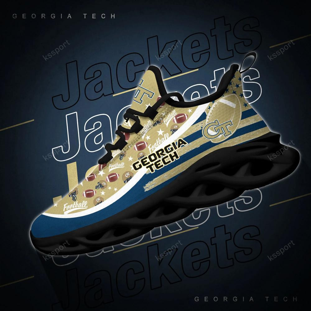 Georgia Tech Yellow Jackets Max Soul Clunky Sneakers - Famjoys Georgia Tech Yellow Jackets Max Soul Clunky Sneakers - Famjoys
