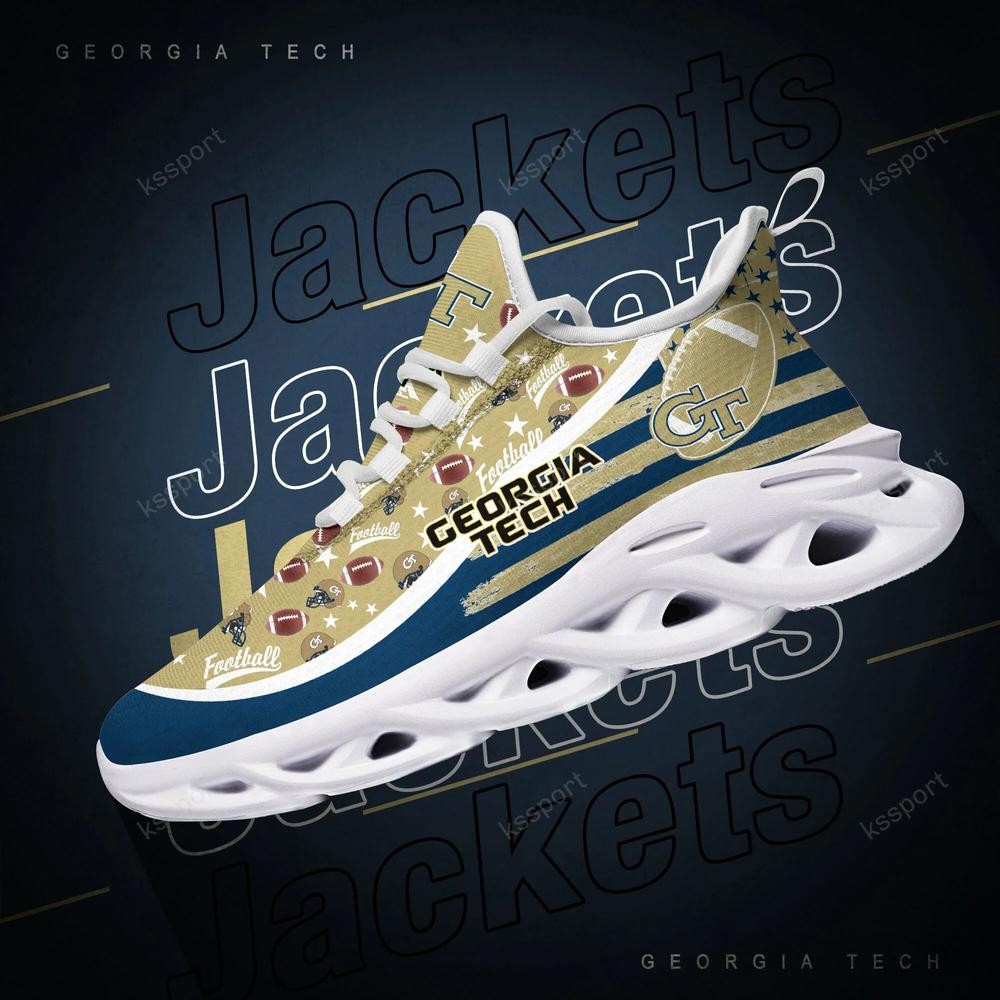 Georgia Tech Yellow Jackets Max Soul Clunky Sneakers - Famjoys Georgia Tech Yellow Jackets Max Soul Clunky Sneakers - Famjoys
