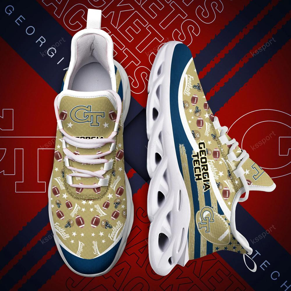 Georgia Tech Yellow Jackets Max Soul Clunky Sneakers - Famjoys Georgia Tech Yellow Jackets Max Soul Clunky Sneakers - Famjoys