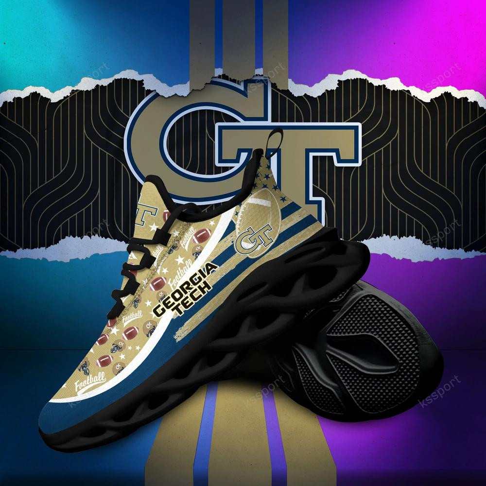 Georgia Tech Yellow Jackets Max Soul Clunky Sneakers - Famjoys Georgia Tech Yellow Jackets Max Soul Clunky Sneakers - Famjoys