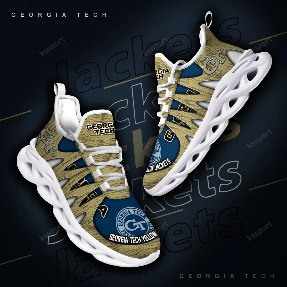 Georgia Tech Yellow Jackets Max Soul Shoes, Running Sneakers - Famjoys Georgia Tech Yellow Jackets Max Soul Shoes, Running Sneakers - Famjoys