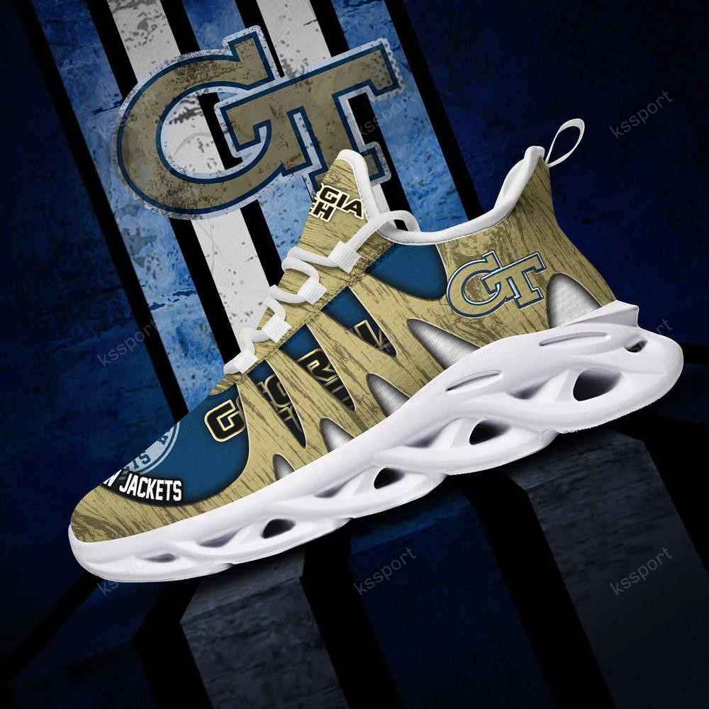 Georgia Tech Yellow Jackets Max Soul Shoes, Running Sneakers - Famjoys Georgia Tech Yellow Jackets Max Soul Shoes, Running Sneakers - Famjoys