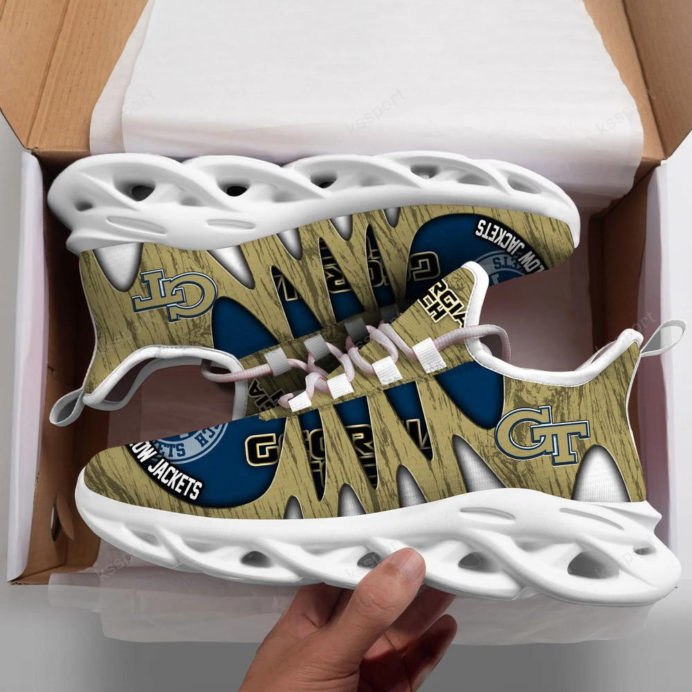 Georgia Tech Yellow Jackets Max Soul Shoes, Running Sneakers - Famjoys Georgia Tech Yellow Jackets Max Soul Shoes, Running Sneakers - Famjoys