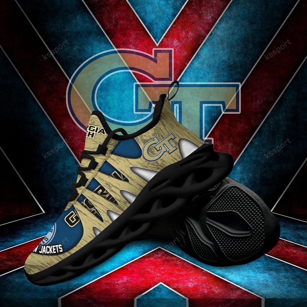 Georgia Tech Yellow Jackets Max Soul Shoes, Running Sneakers - Famjoys Georgia Tech Yellow Jackets Max Soul Shoes, Running Sneakers - Famjoys