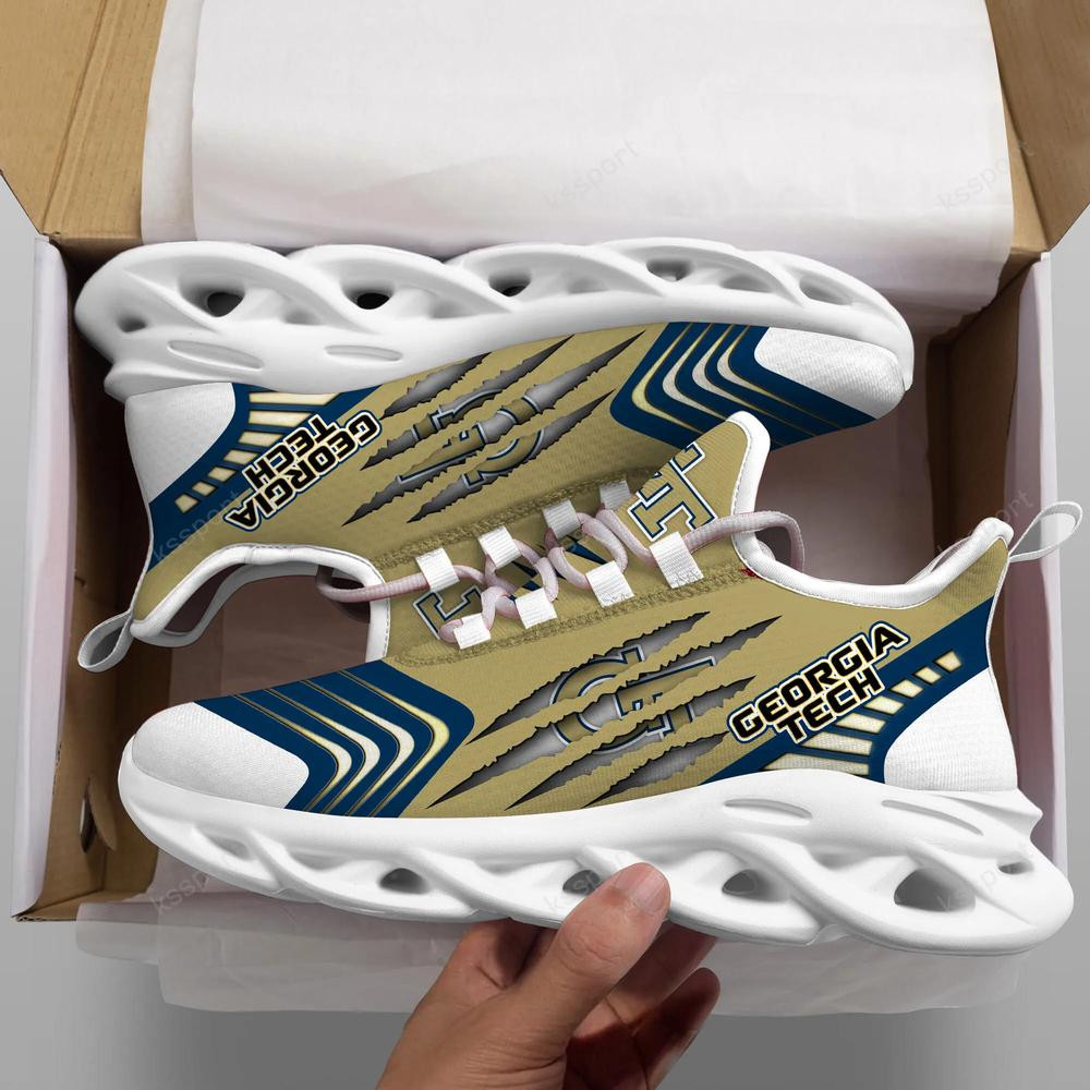 Georgia Tech Yellow Jackets Max Soul Sneakers Chunky - Famjoys Georgia Tech Yellow Jackets Max Soul Sneakers Chunky - Famjoys