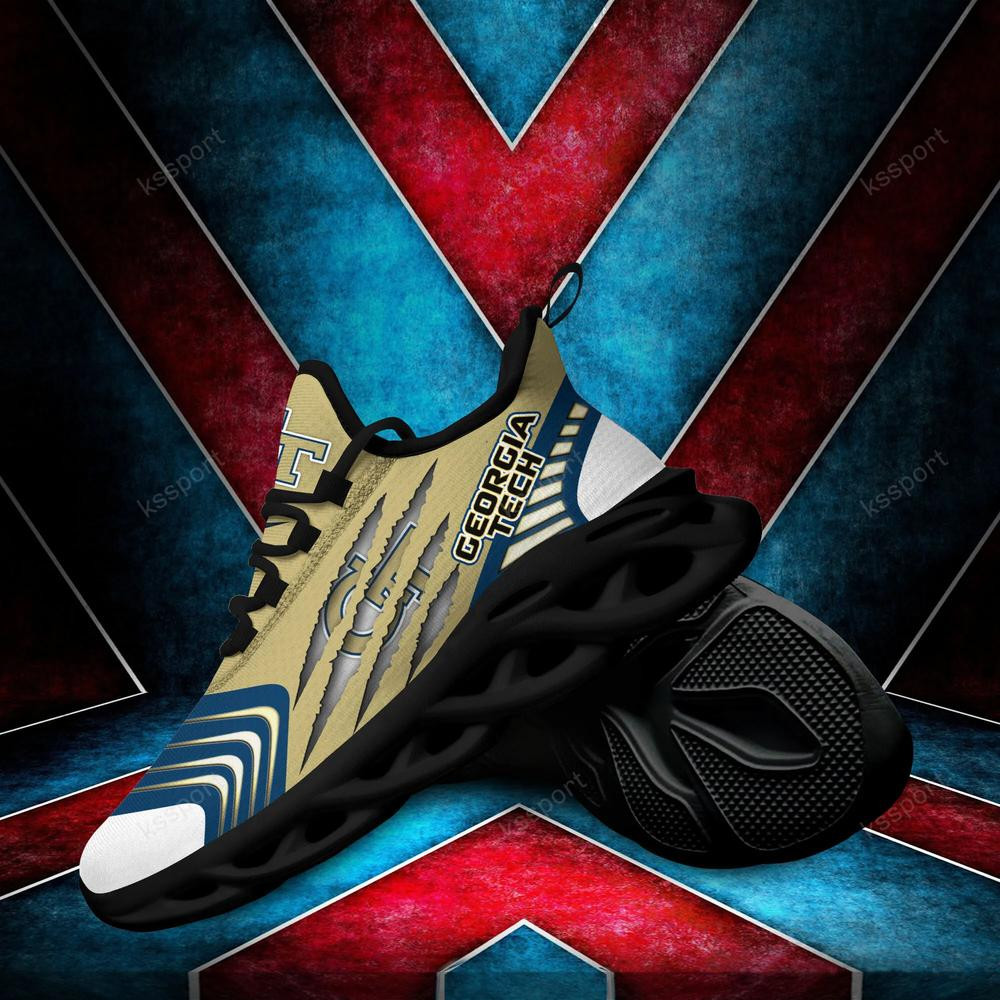 Georgia Tech Yellow Jackets Max Soul Sneakers Chunky - Famjoys Georgia Tech Yellow Jackets Max Soul Sneakers Chunky - Famjoys
