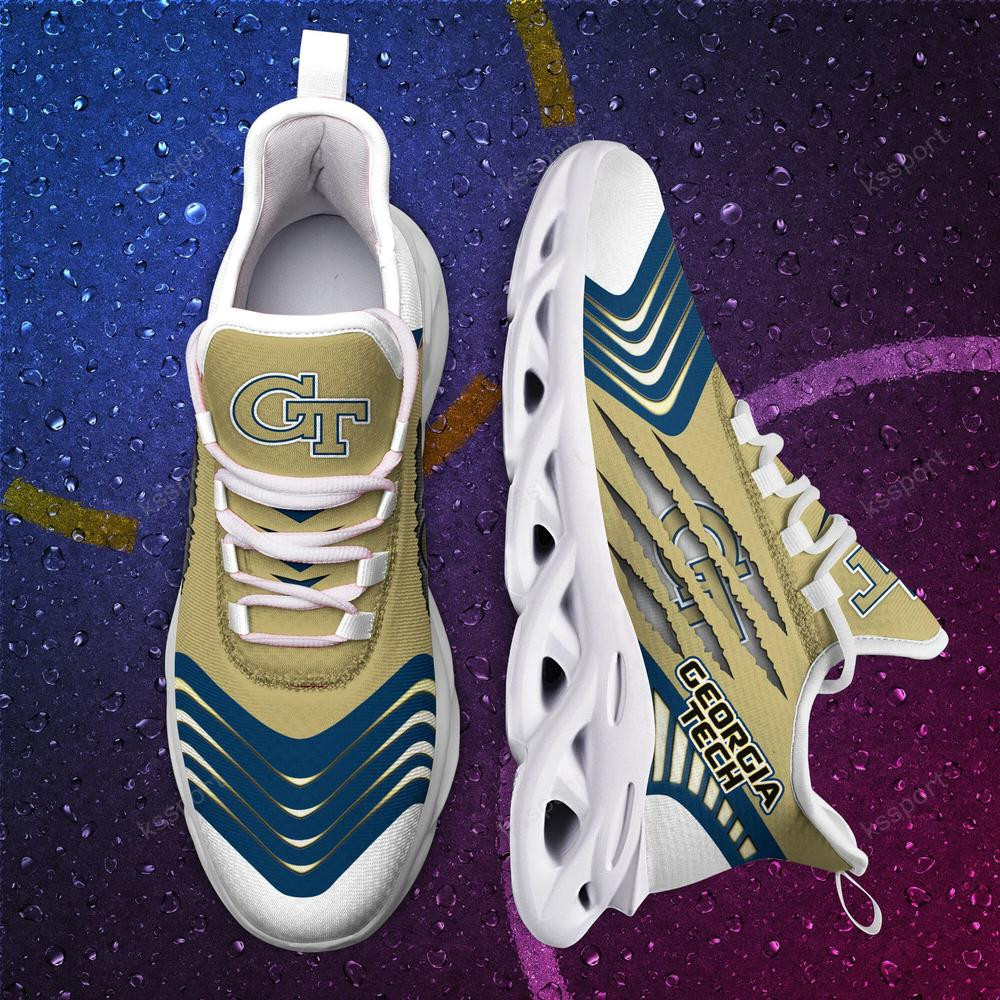 Georgia Tech Yellow Jackets Max Soul Sneakers Chunky - Famjoys Georgia Tech Yellow Jackets Max Soul Sneakers Chunky - Famjoys