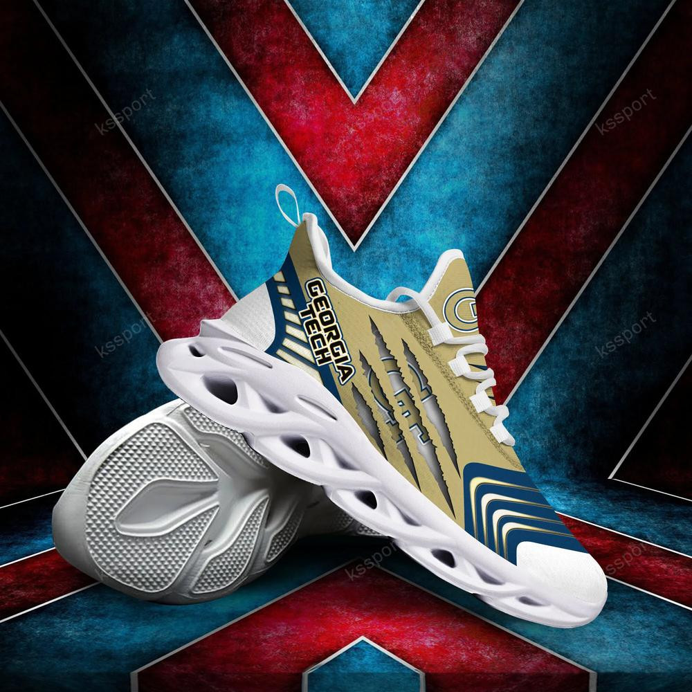 Georgia Tech Yellow Jackets Max Soul Sneakers Chunky - Famjoys Georgia Tech Yellow Jackets Max Soul Sneakers Chunky - Famjoys