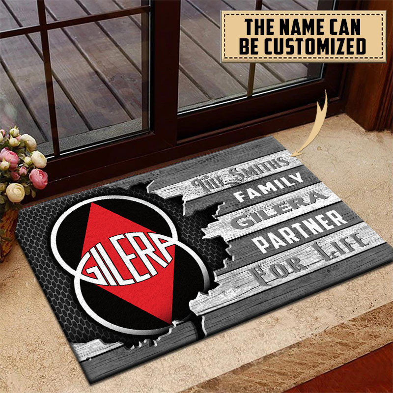 Gilera Doormat Custom Name, Multicolor - Famjoys Gilera Doormat Custom Name, Multicolor - Famjoys