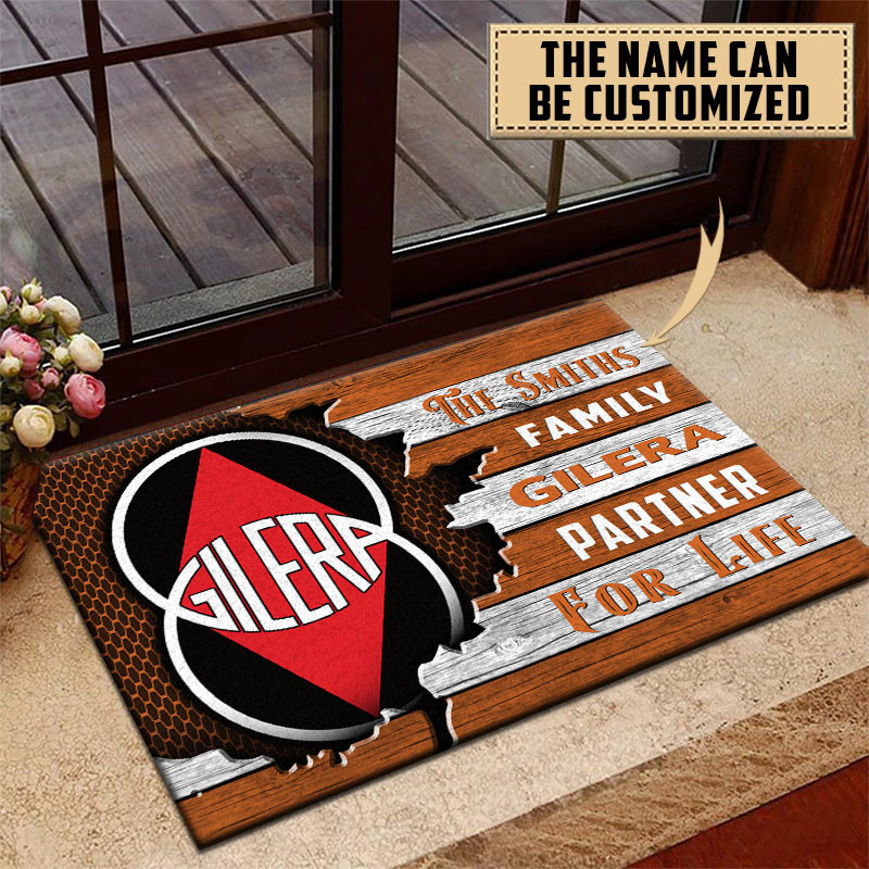 Gilera Doormat Custom Name, Multicolor - Famjoys Gilera Doormat Custom Name, Multicolor - Famjoys