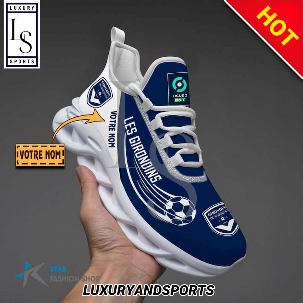 Girondins de Bordeaux Ligue 2 Custom Name Max Soul Shoes - Famjoys Girondins de Bordeaux Ligue 2 Custom Name Max Soul Shoes - Famjoys