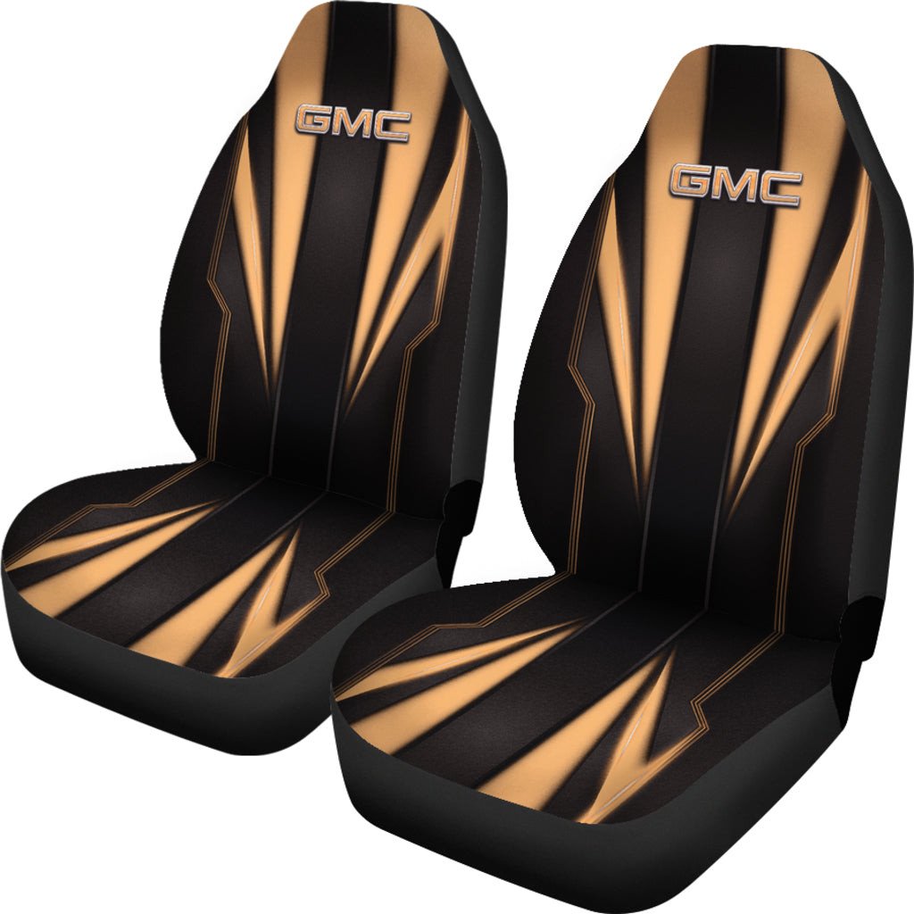 GMC Beige Logo Car Seat Covers Metal Abstract Ph220913-016 - Famjoys GMC Beige Logo Car Seat Covers Metal Abstract Ph220913-016 - Famjoys