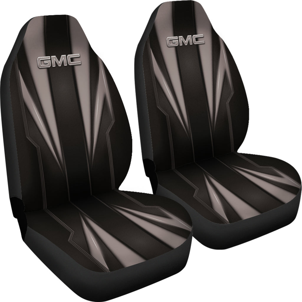 GMC Black Logo Car Seat Covers Metal Abstract Ph220913-011 - Famjoys GMC Black Logo Car Seat Covers Metal Abstract Ph220913-011 - Famjoys