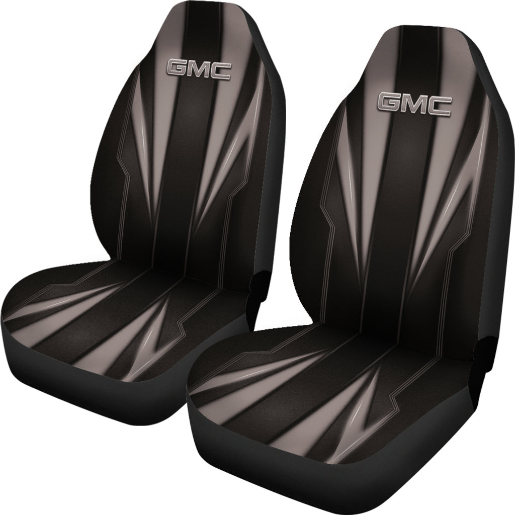 GMC Black Logo Car Seat Covers Metal Abstract Ph220913-011 - Famjoys GMC Black Logo Car Seat Covers Metal Abstract Ph220913-011 - Famjoys