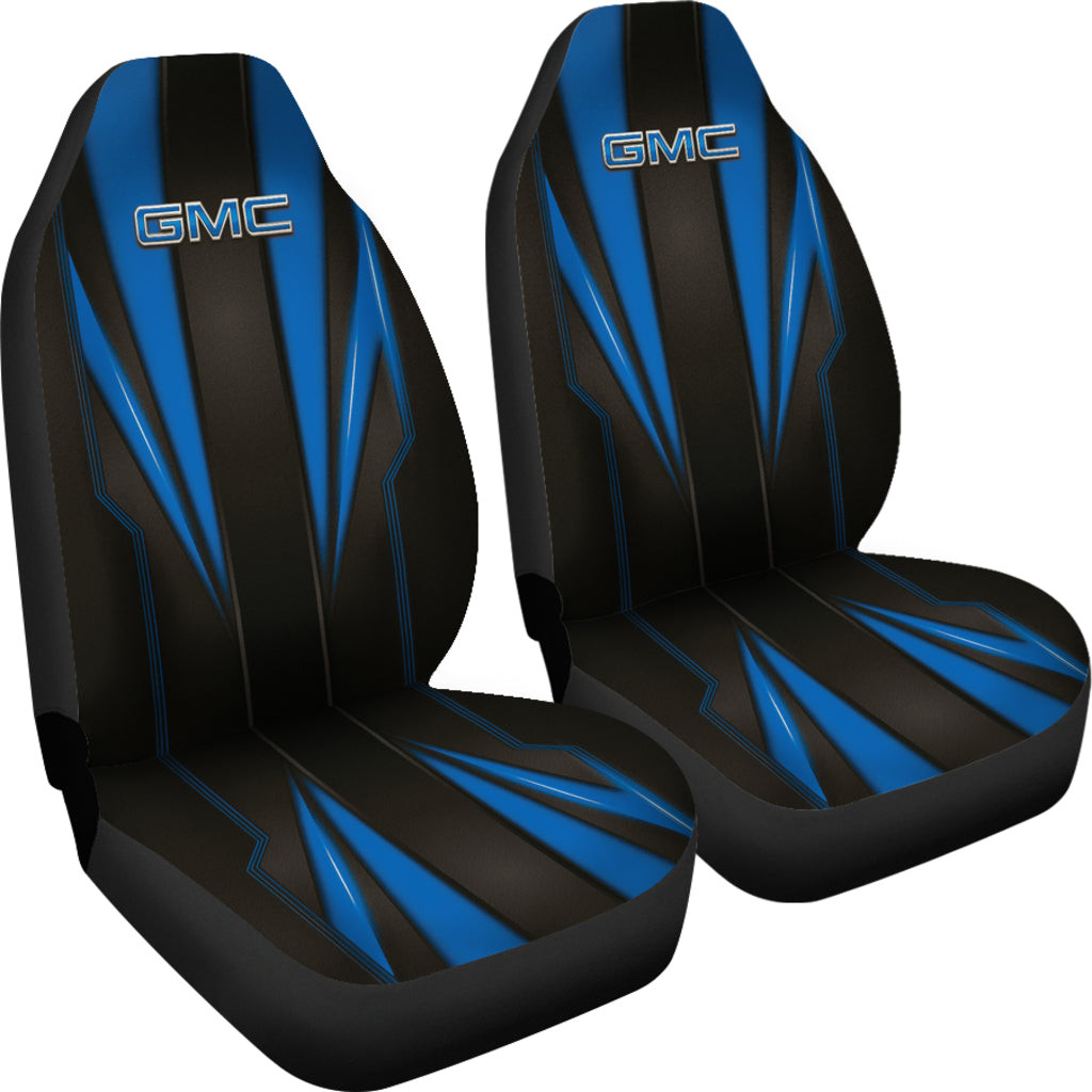 GMC Blue Logo Car Seat Covers Metal Abstract Ph220913-015 - Famjoys GMC Blue Logo Car Seat Covers Metal Abstract Ph220913-015 - Famjoys