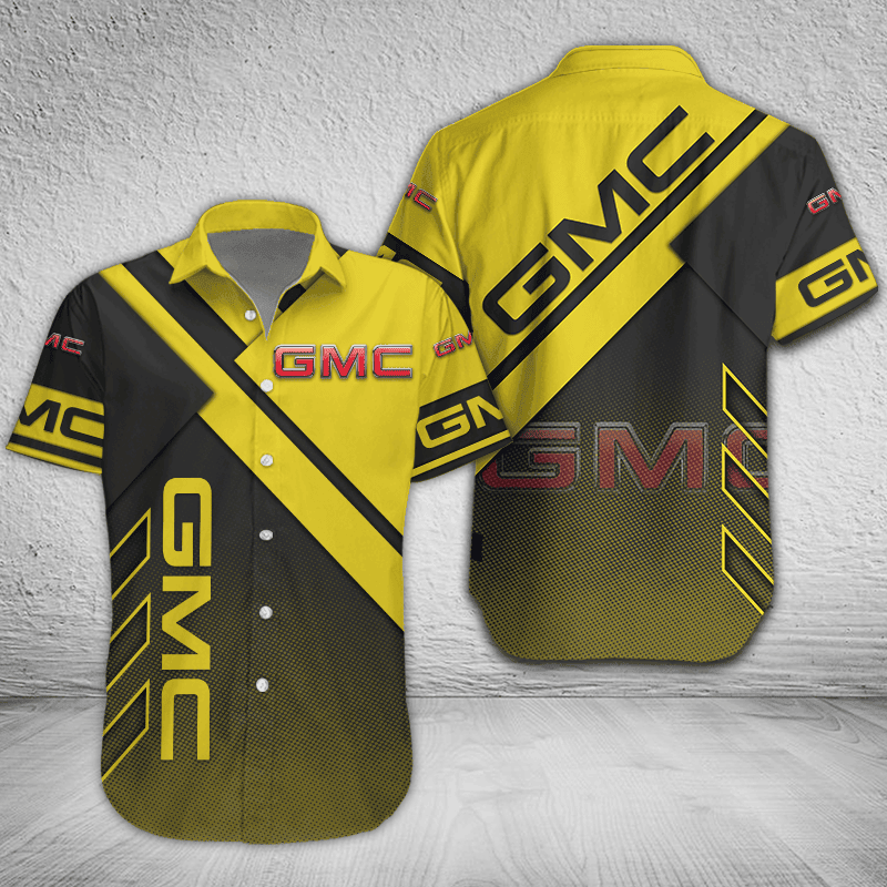 GMC Button Shirt Custom Name, Multicolor - Famjoys GMC Button Shirt Custom Name, Multicolor - Famjoys