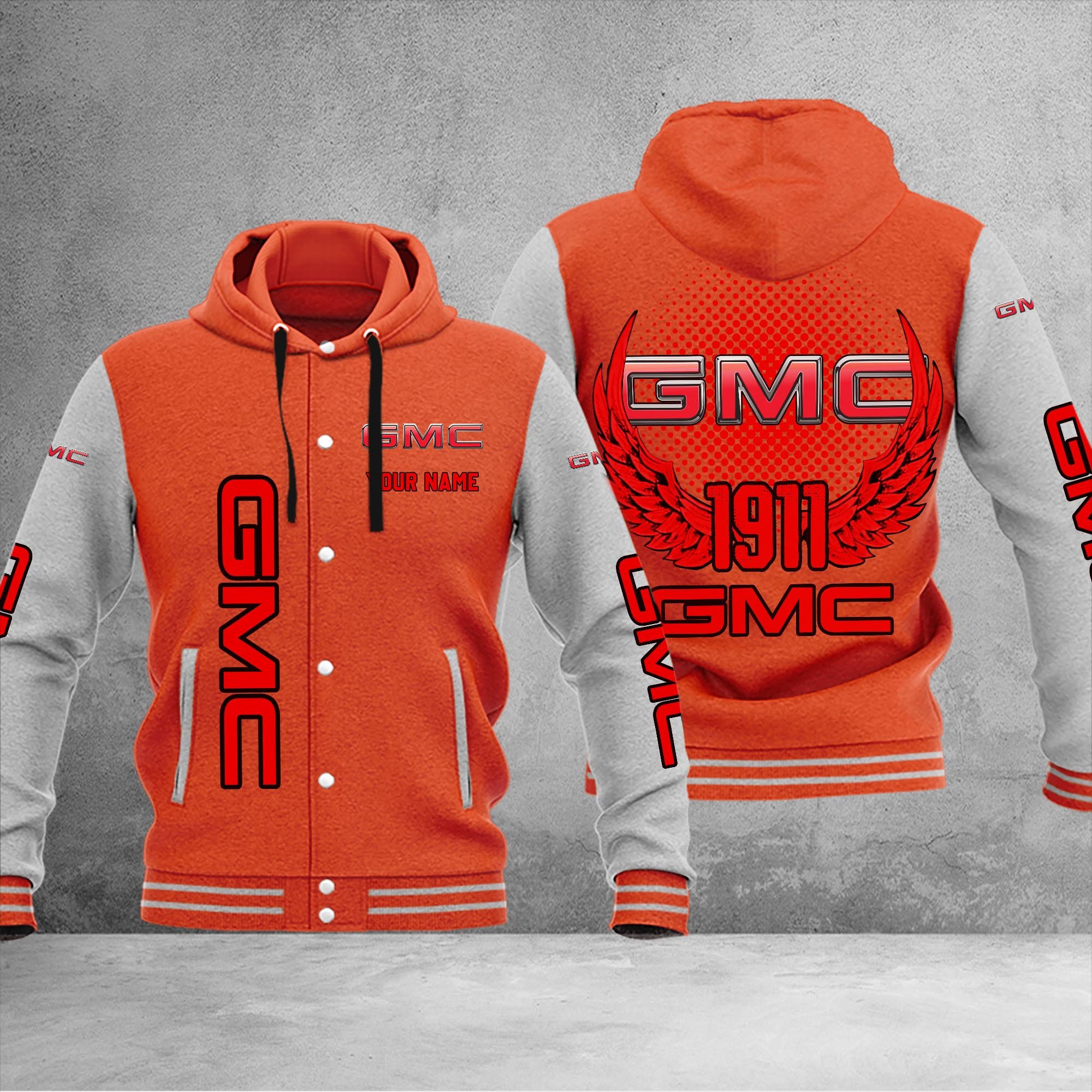 GMC DMHJ1042 Baseball Jacket Multicolor - Famjoys GMC DMHJ1042 Baseball Jacket Multicolor - Famjoys