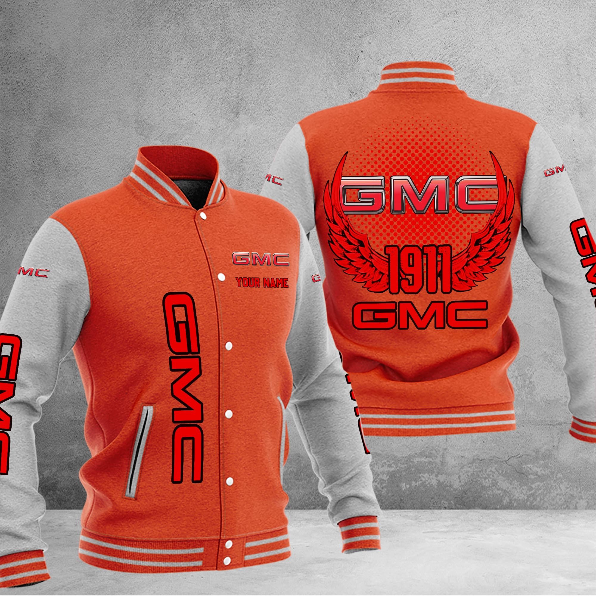 GMC DMHJ1042 Baseball Jacket Multicolor - Famjoys GMC DMHJ1042 Baseball Jacket Multicolor - Famjoys