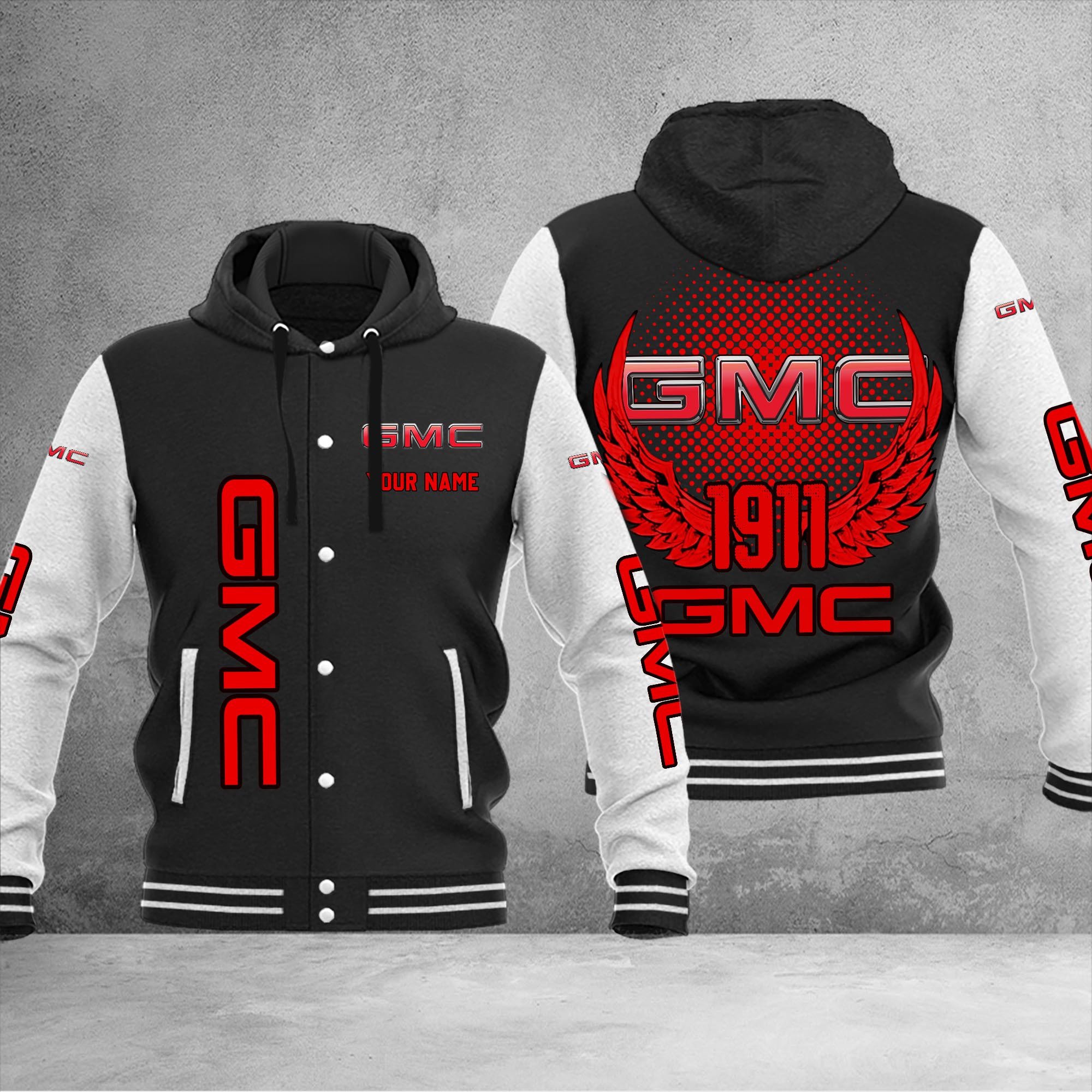 GMC DMHJ1042 Baseball Jacket Multicolor - Famjoys GMC DMHJ1042 Baseball Jacket Multicolor - Famjoys