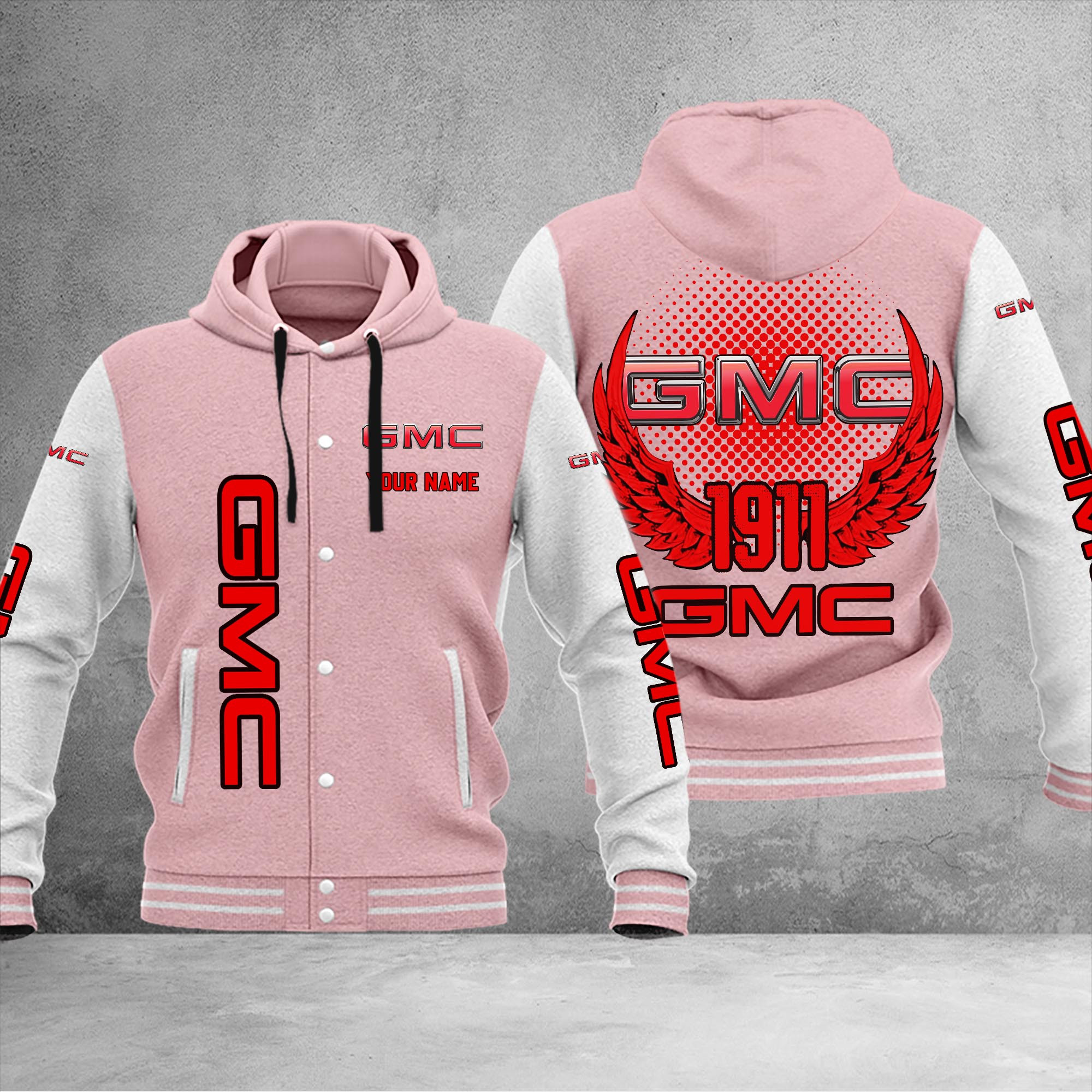 GMC DMHJ1042 Baseball Jacket Multicolor - Famjoys GMC DMHJ1042 Baseball Jacket Multicolor - Famjoys